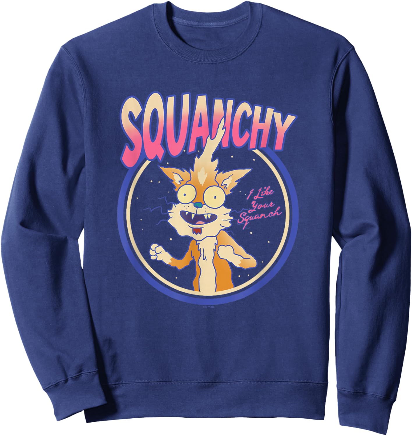 Rick And Morty Season 7 Squanchy I Like Your Squanch Retro Sweatshirt - Sweatshirt | Navy