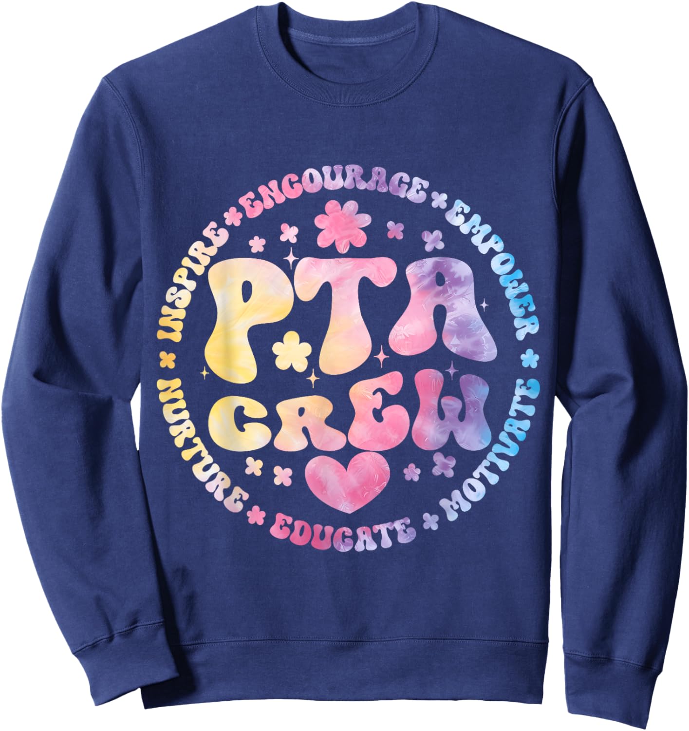 Parents Teacher Association Team Supporter PTA Crew Sweatshirt - Sweatshirt | Navy