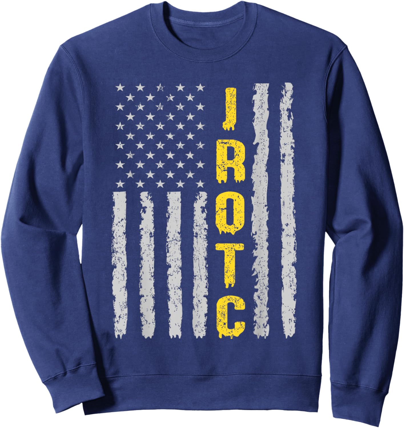 JROTC United States ROTC Junior Cadet JROTC American Flag Sweatshirt - Sweatshirt | Navy