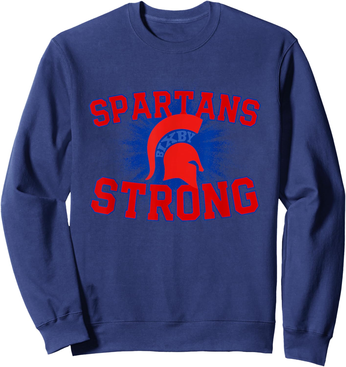 Bixby Spartans Logo Strong Flag HS Sweatshirt - Sweatshirt | Navy