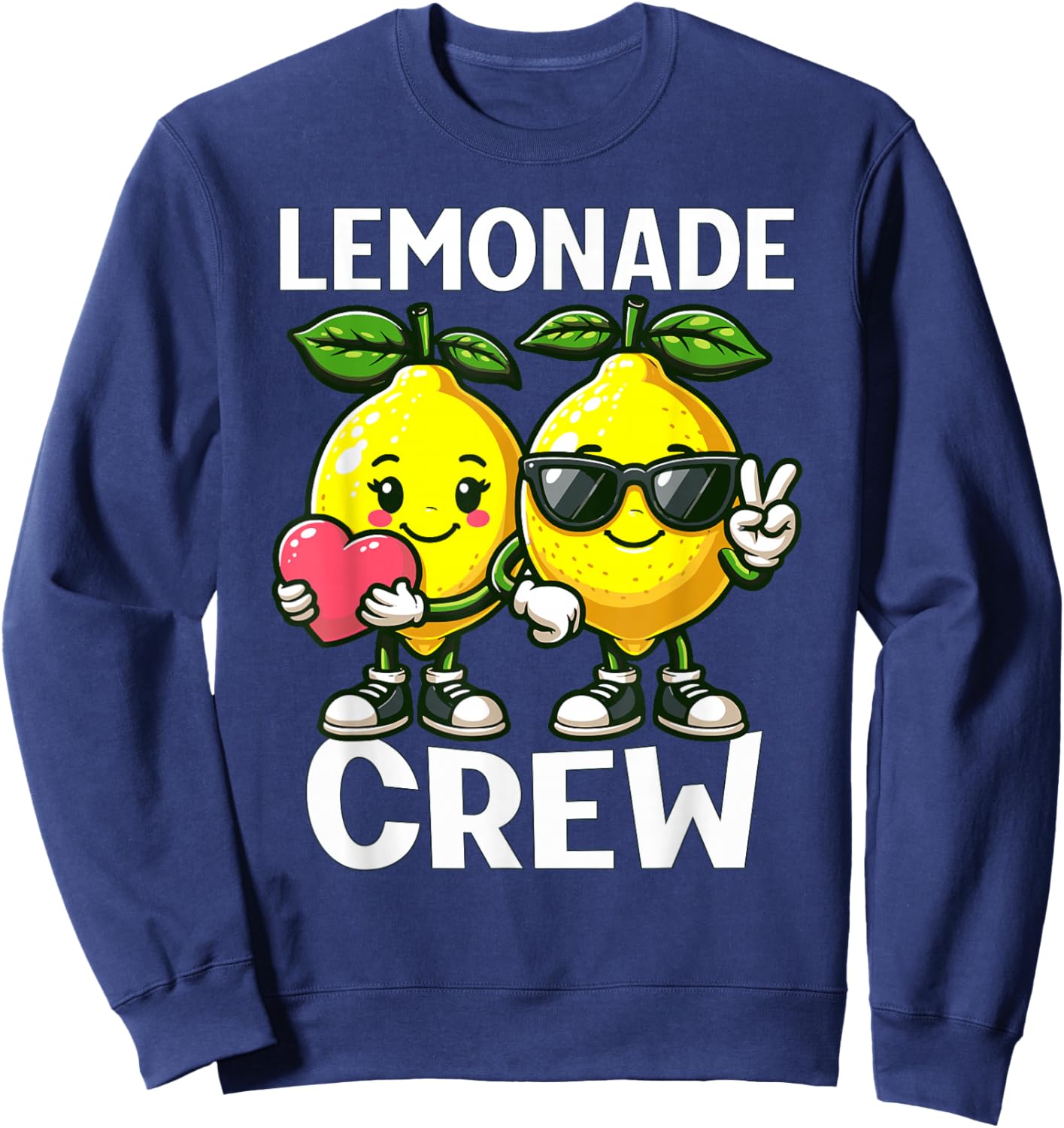 Lemon Stand Funny Lemonade Entrepreneur for Boys Girls Crew Sweatshirt - Sweatshirt | Navy