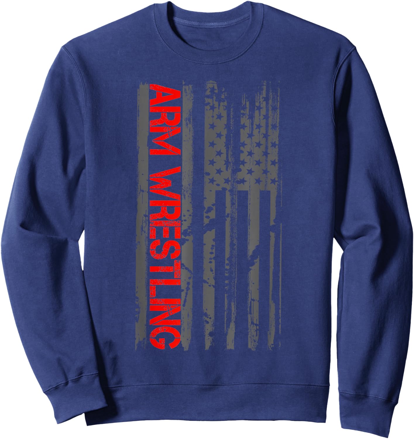 Arm Wrestling Patriotic American Flag Sweatshirt - Sweatshirt | Navy