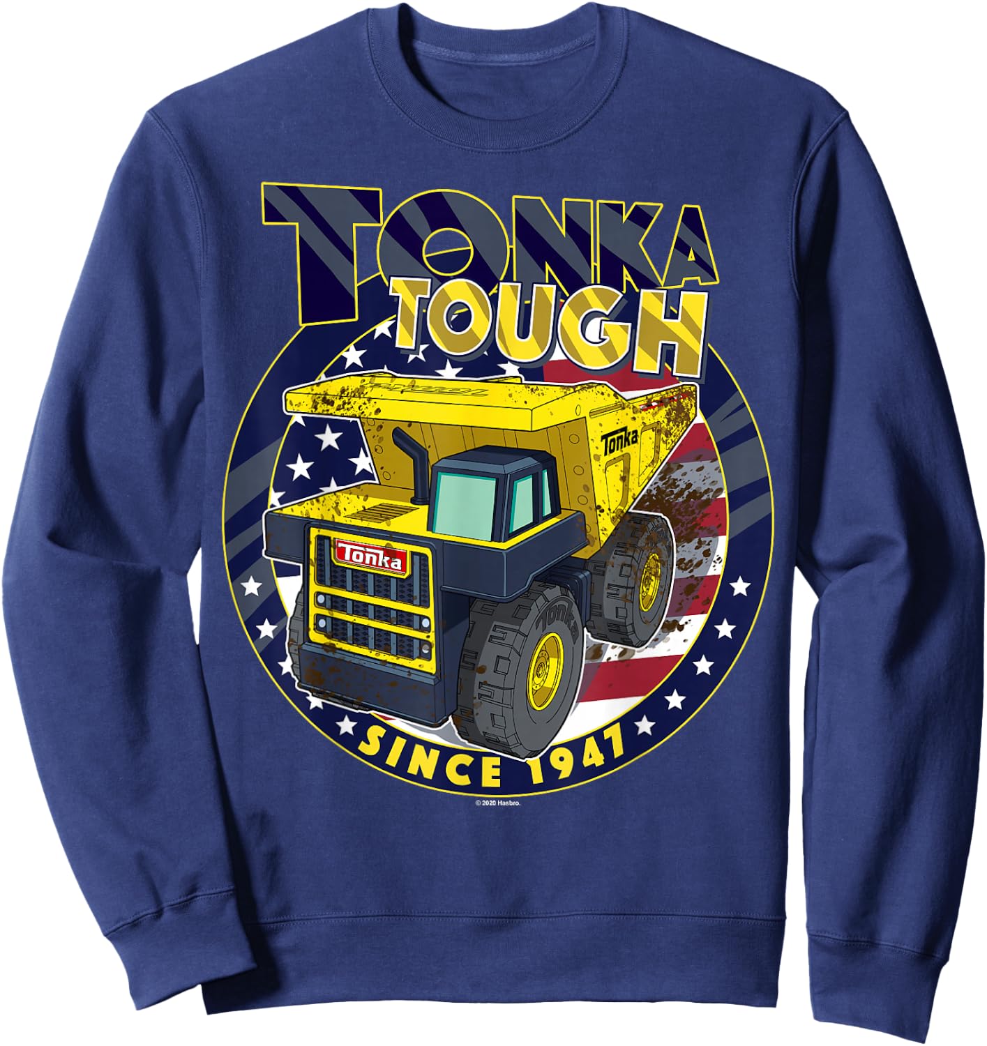 Tonka Tough Since 1947 American Flag Circle Sweatshirt - Sweatshirt | Navy
