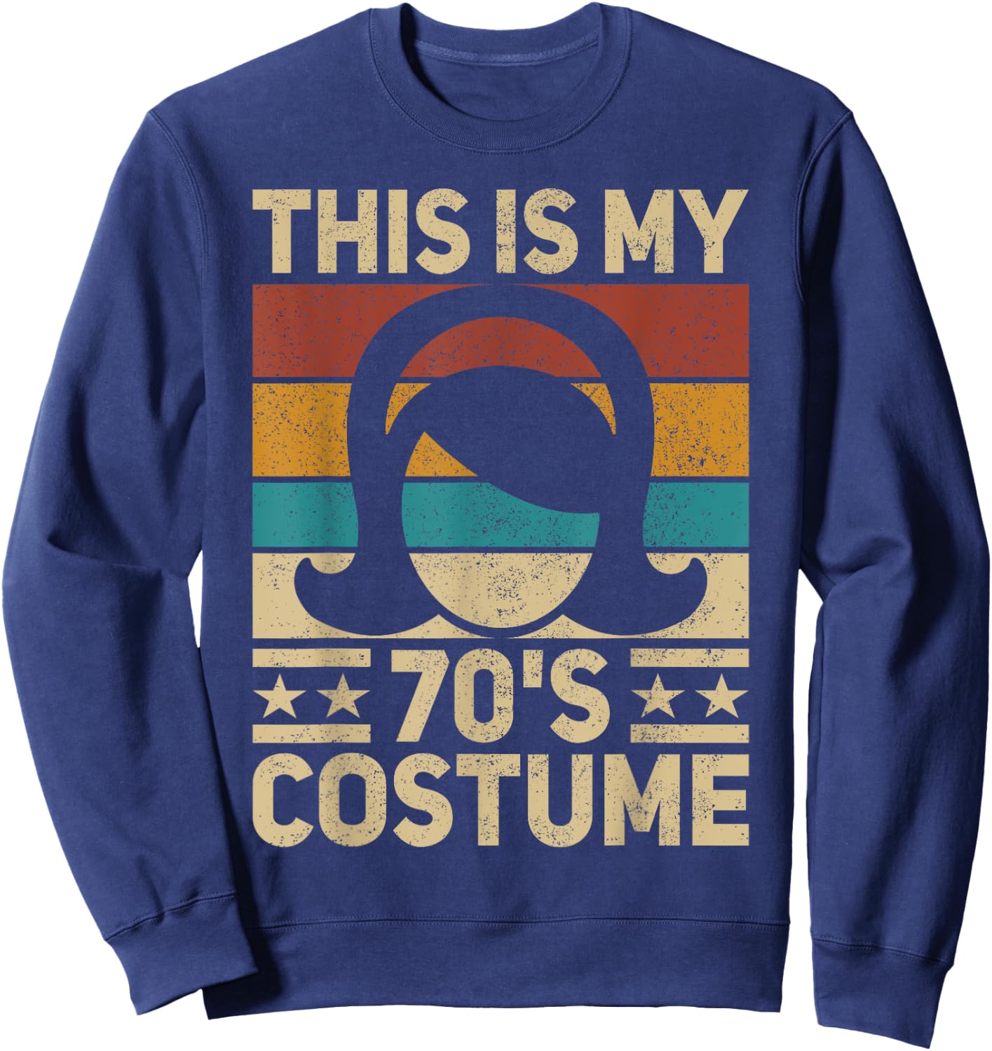 My 70s Costume 70 Styles Women 70's Disco 1970s Party Outfit Sweatshirt - Sweatshirt | Navy
