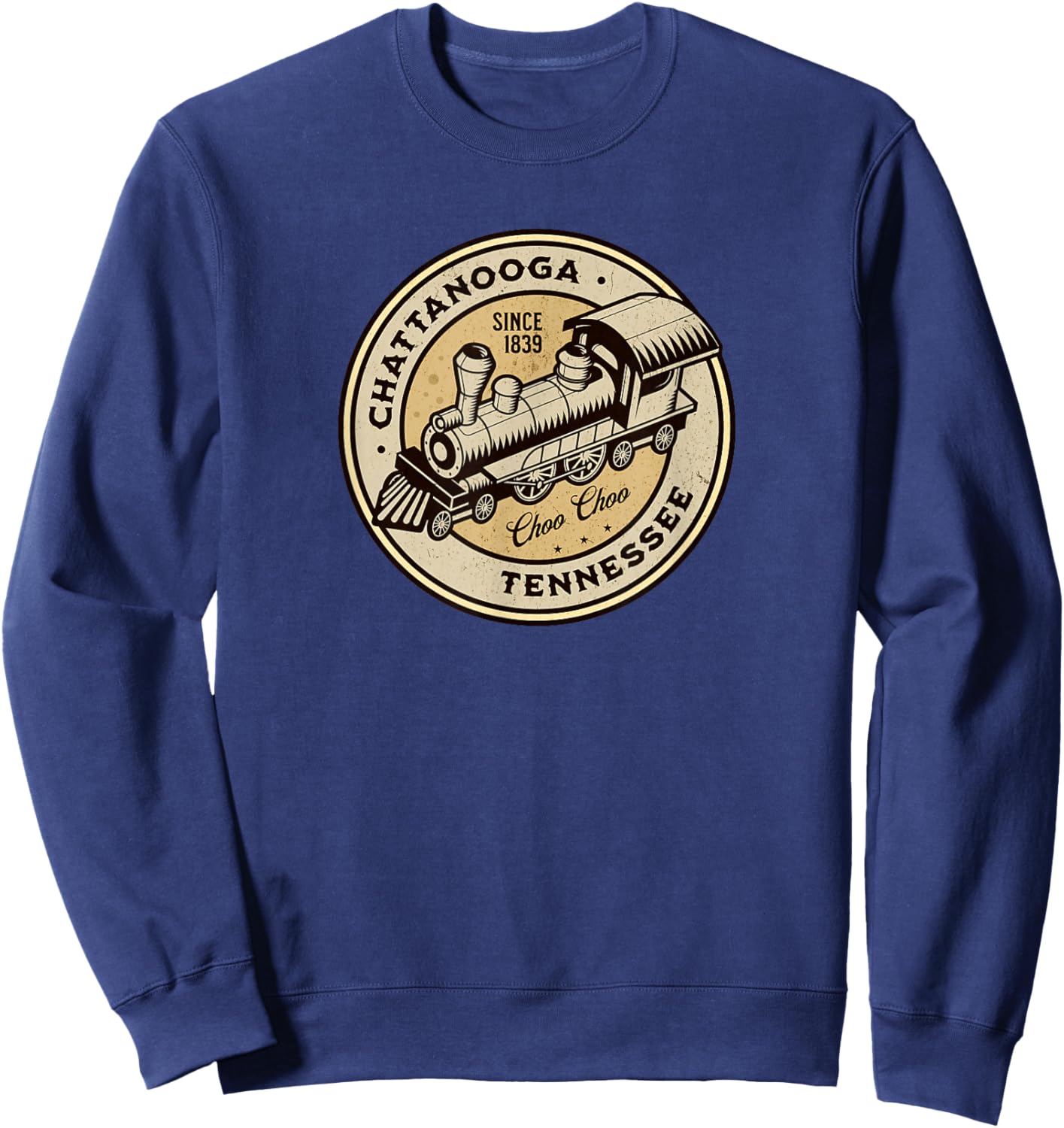 Chattanooga Tennessee Choo Choo Train Sweatshirt - Sweatshirt | Navy