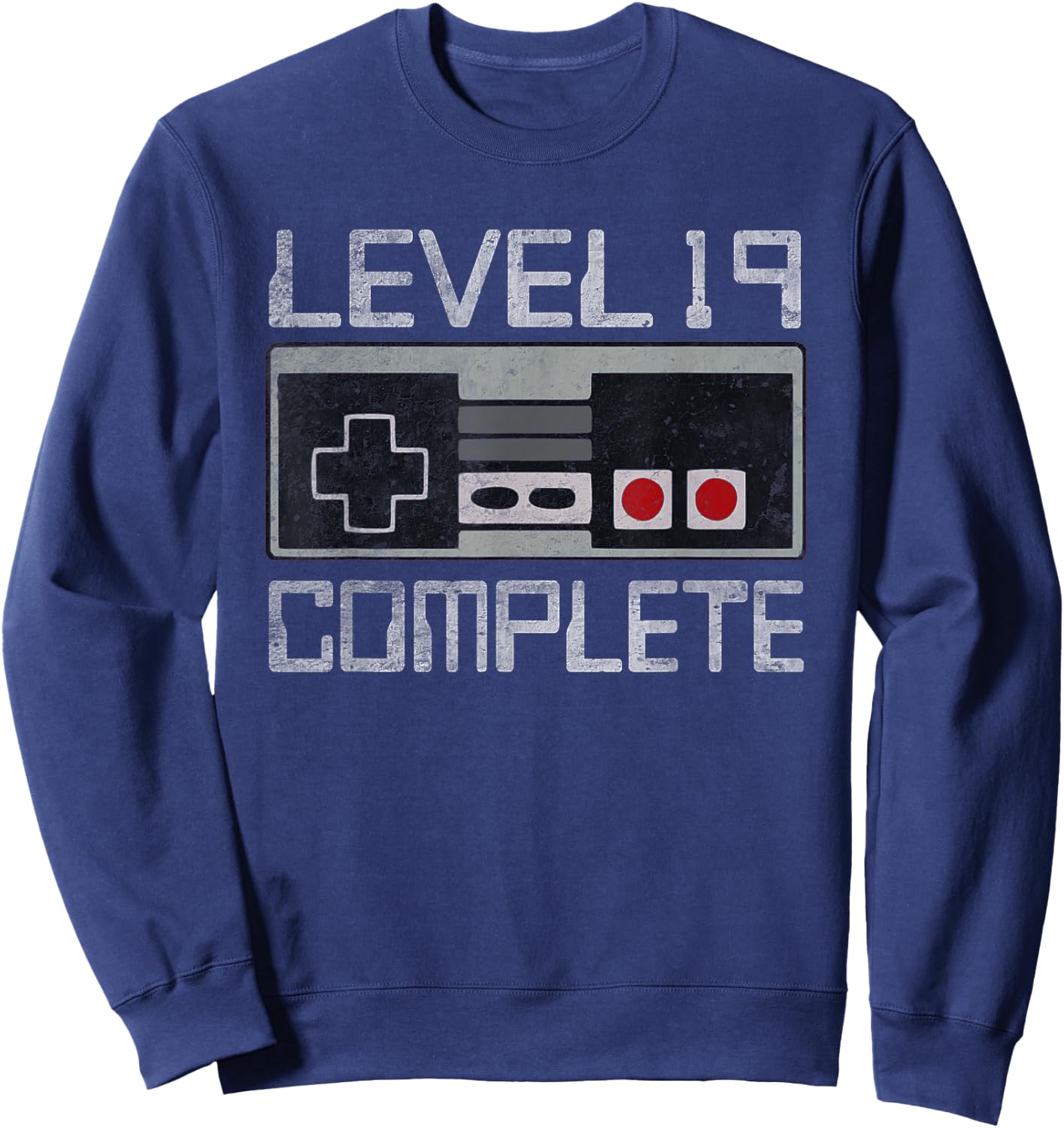 Level 19 Complete 19 Year 19th Wedding Anniversary Sweatshirt - Sweatshirt | Navy