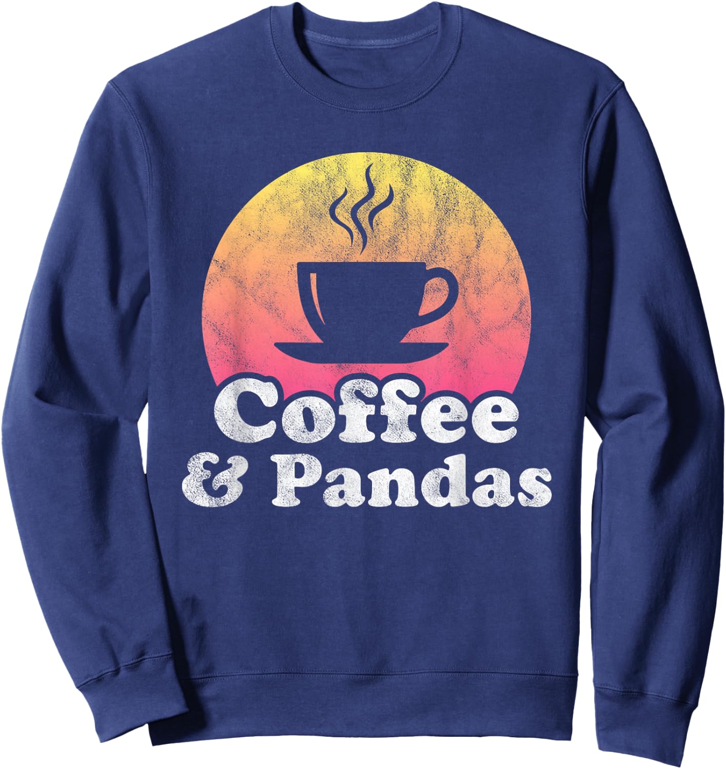 Coffee and Pandas Panda Sweatshirt - Sweatshirt | Navy
