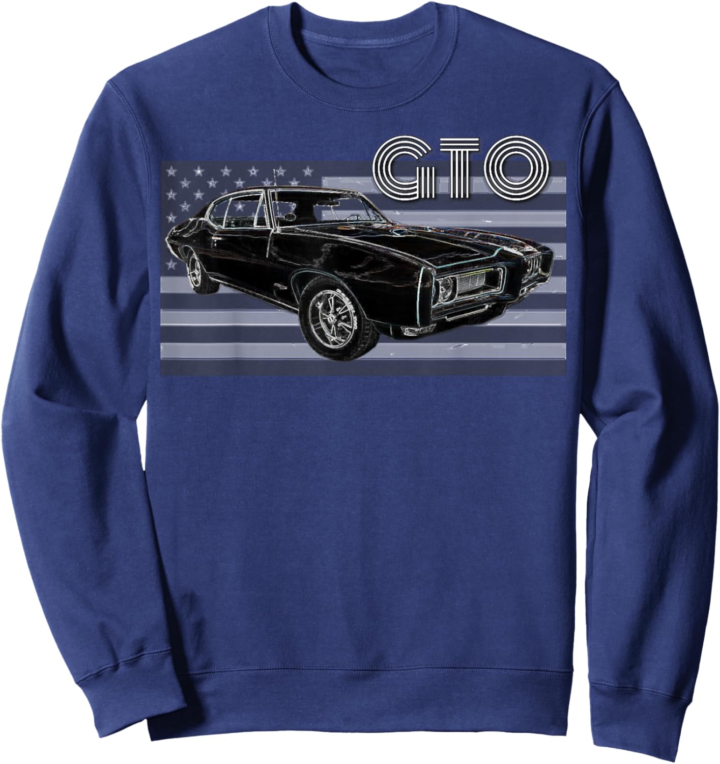 1968 1967 1965 GTO Classic Car Old School Muscle Car 64 70 Sweatshirt - Sweatshirt | Navy