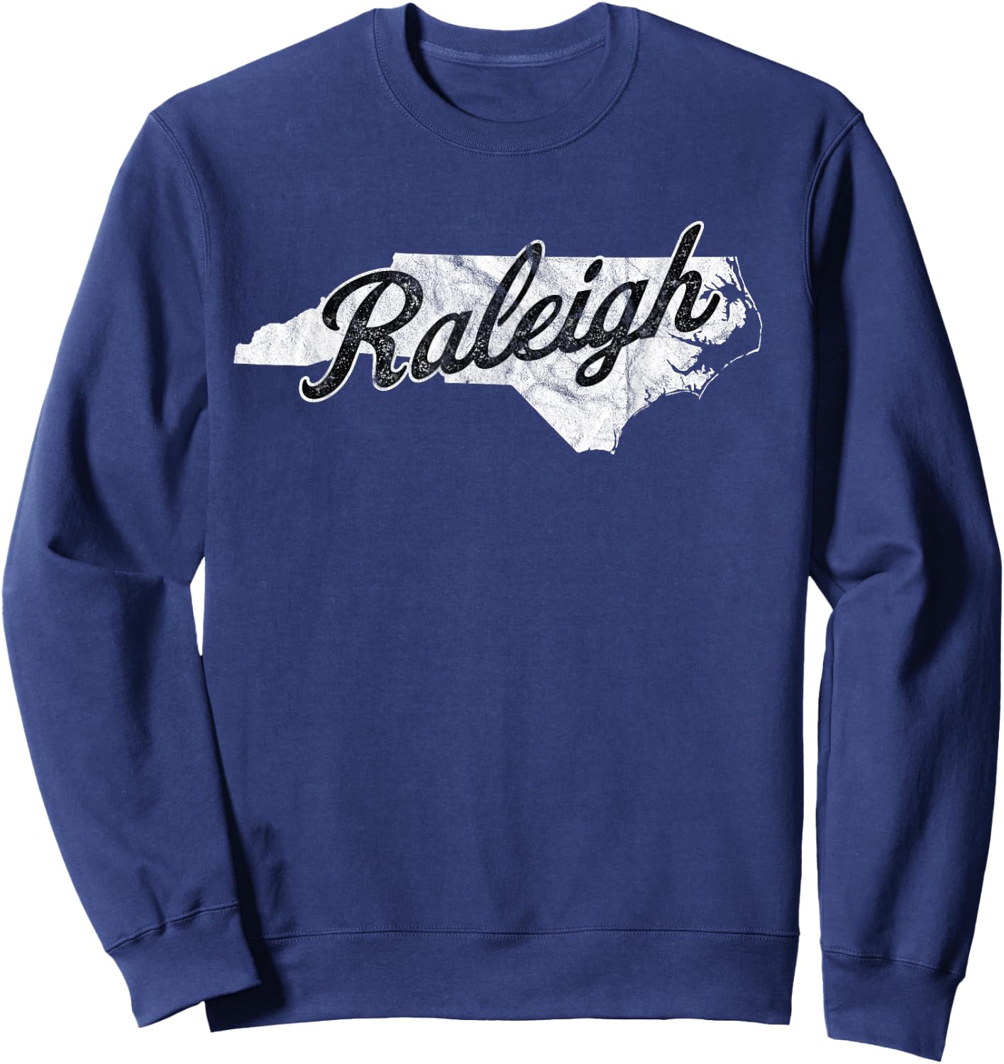 Raleigh North Carolina Map NC Home Sweatshirt - Sweatshirt | Navy