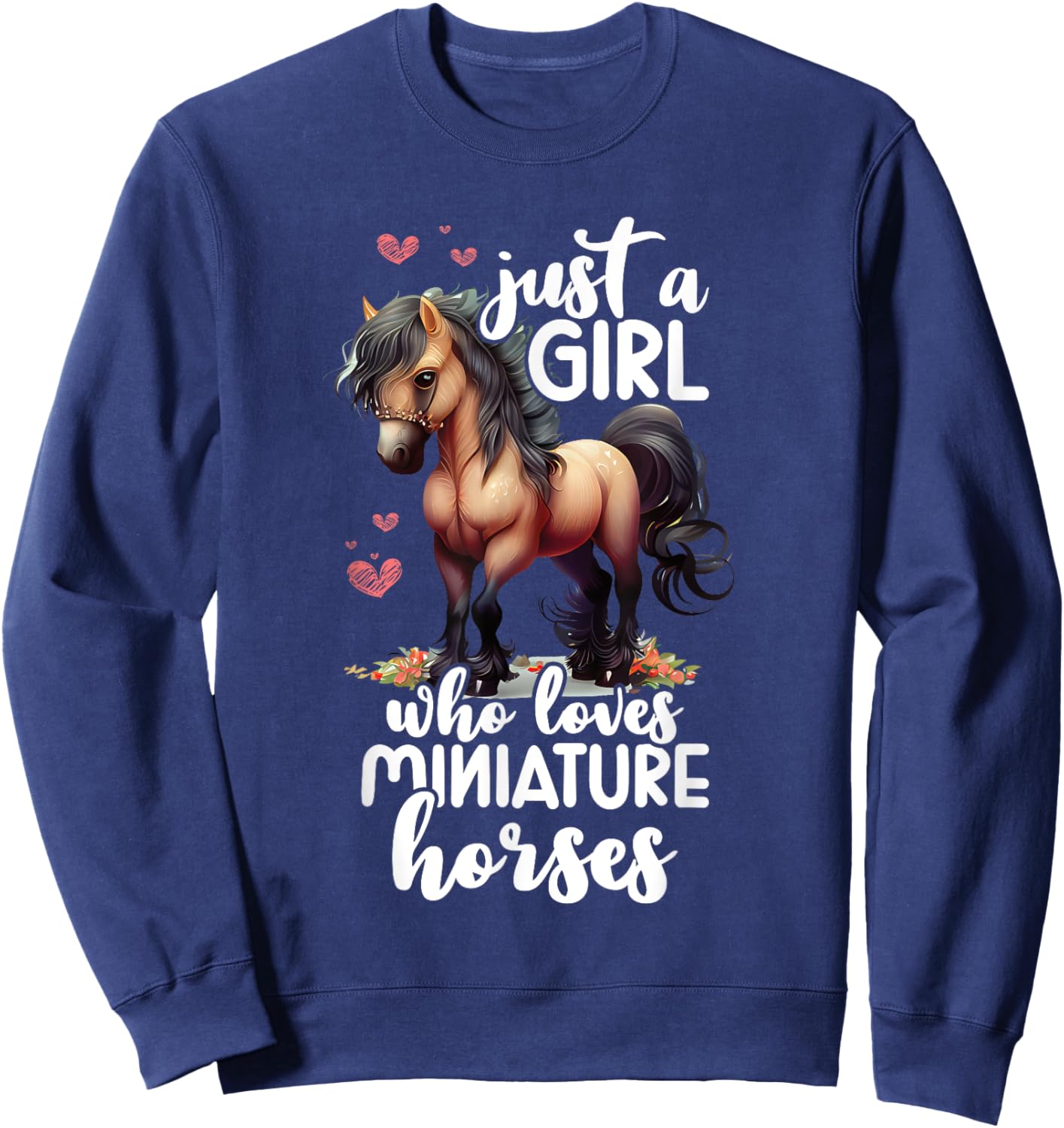 Miniature Horse Mini Horse Pet Tiny Horse Lover Pony Tie Dye Sweatshirt - Sweatshirt | Navy