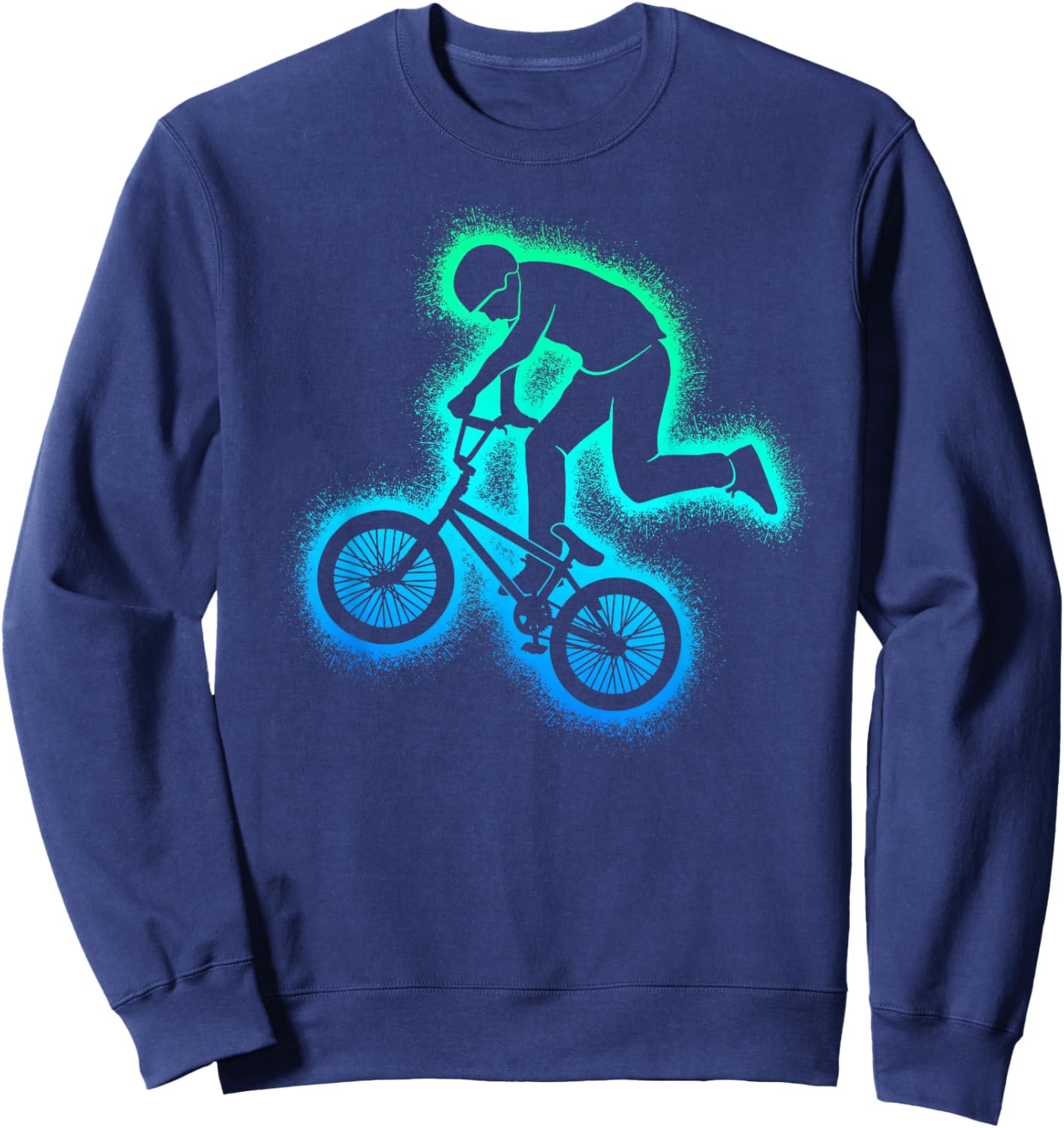 BMX Bicycle Tricks Men Boys BMX Bike Sweatshirt - Sweatshirt | Navy