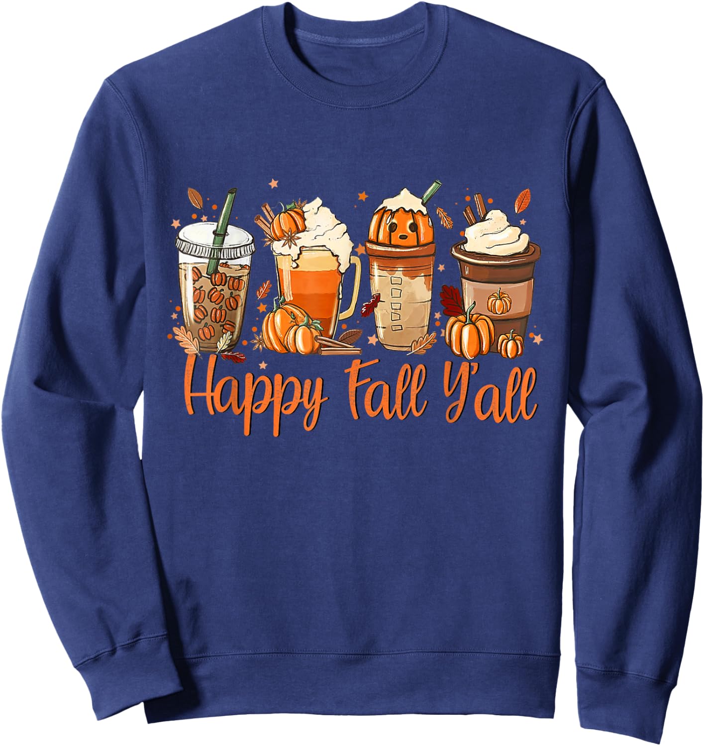 Pumpkin Spice Latte, Fall Coffee, Pumpkin Spice,Thanksgiving Sweatshirt - Sweatshirt | Navy