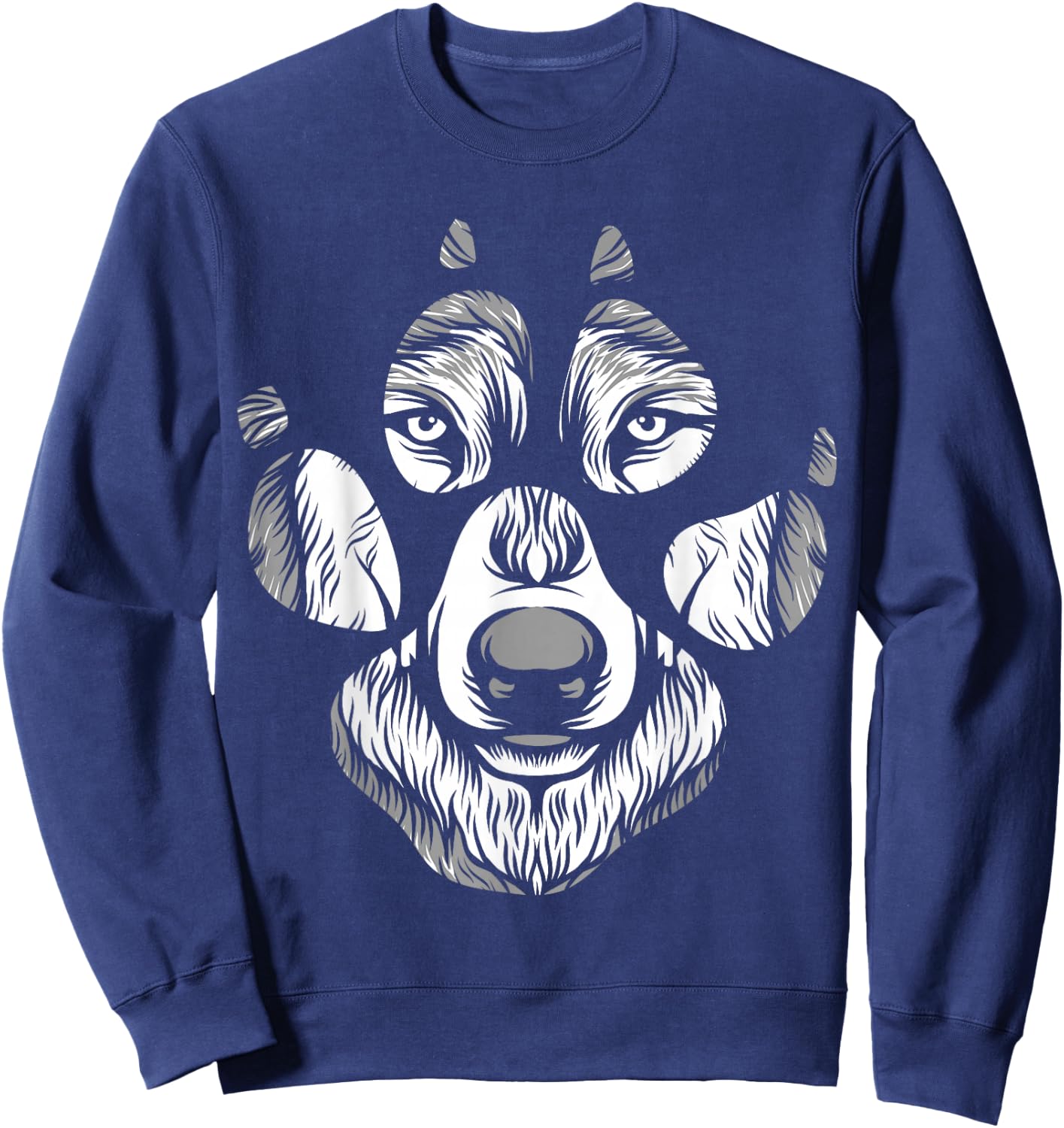 Wolf Footprint Designs Wolves Sweatshirt - Sweatshirt | Navy