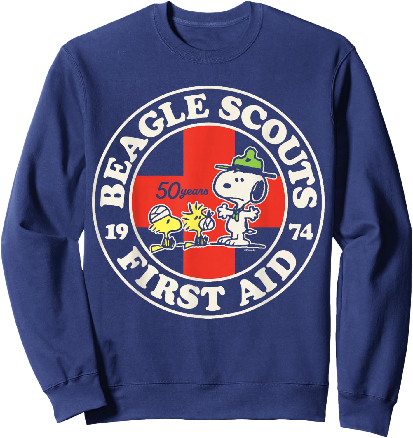 Peanuts - Beagle Scouts First Aid Sweatshirt - Sweatshirt | Navy