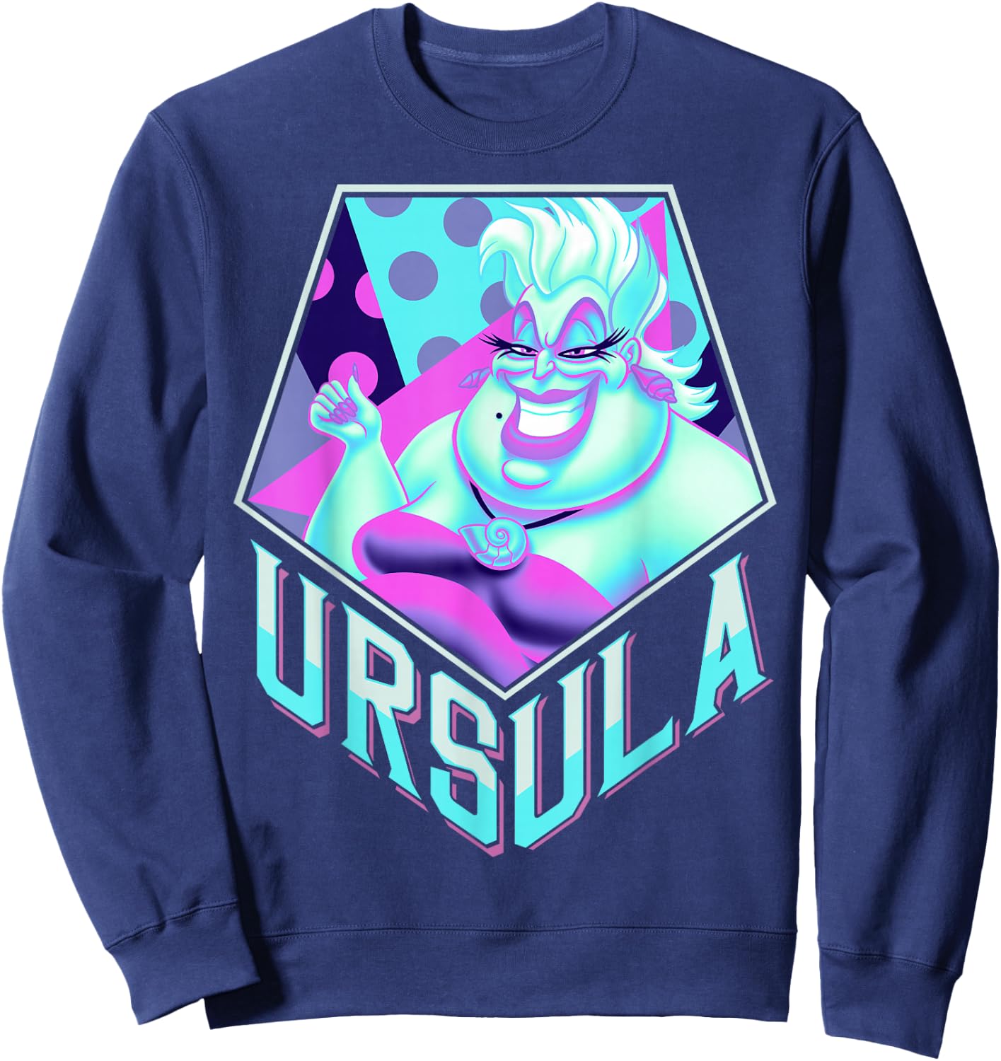 Disney Little Mermaid Ursula Pop Art Graphic Sweatshirt - Sweatshirt | Navy