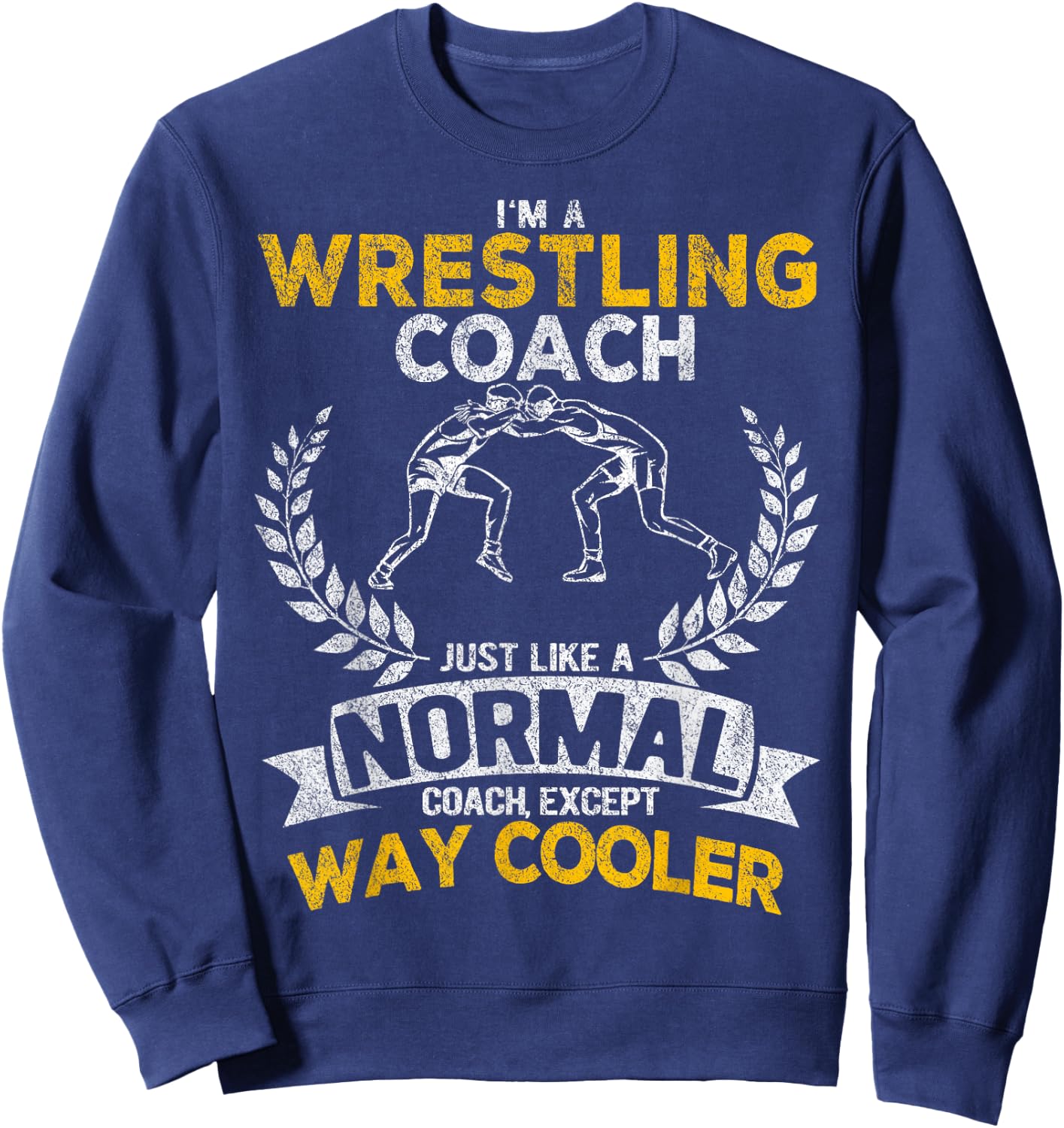 Wrestling Coach Scholastic Wrestling Folkstyle Wrestling Sweatshirt - Sweatshirt | Navy