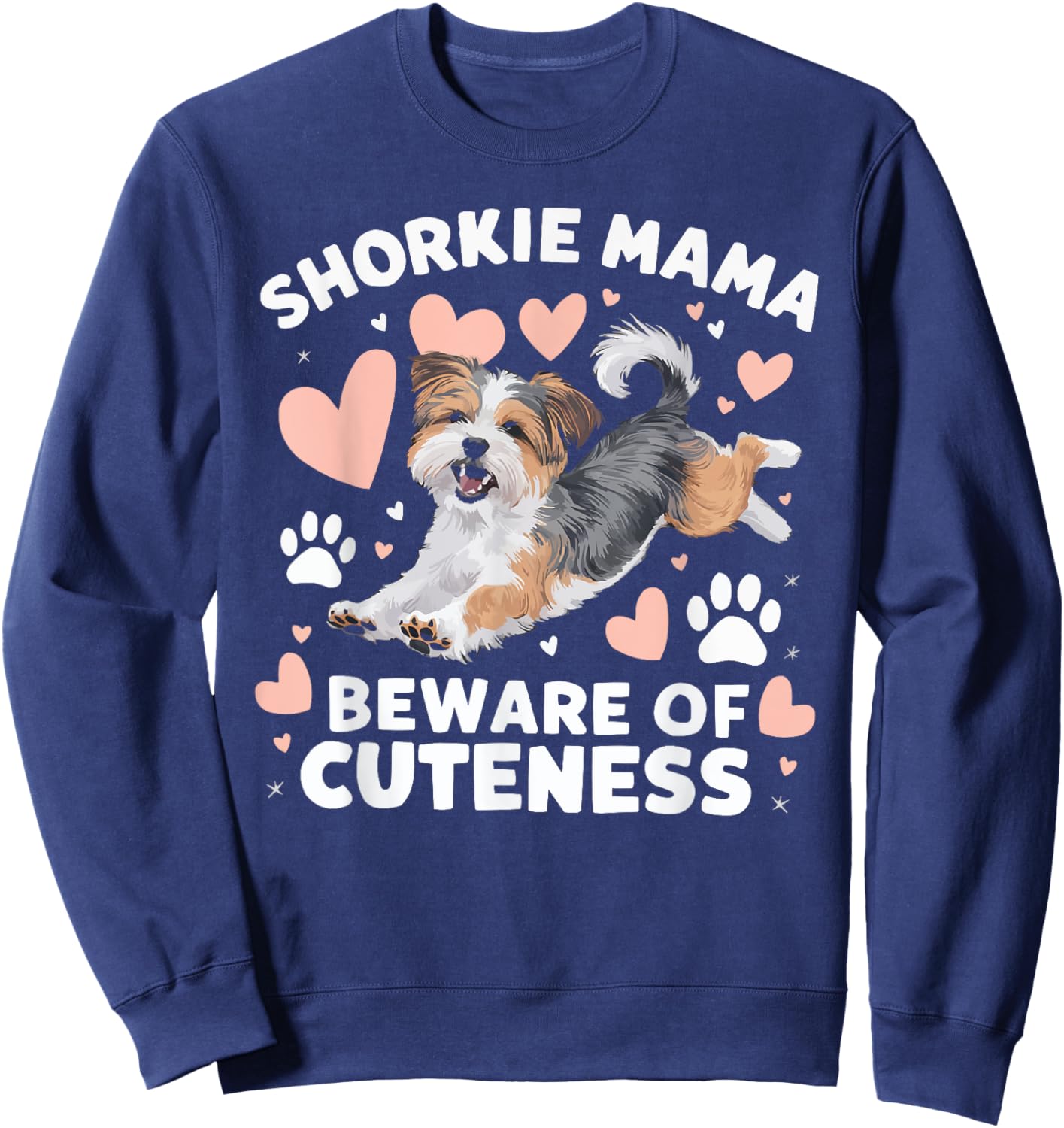 Shorkie Owner Dog Lover Puppy Shih Tzu Yorkshire Terrier Sweatshirt - Sweatshirt | Navy