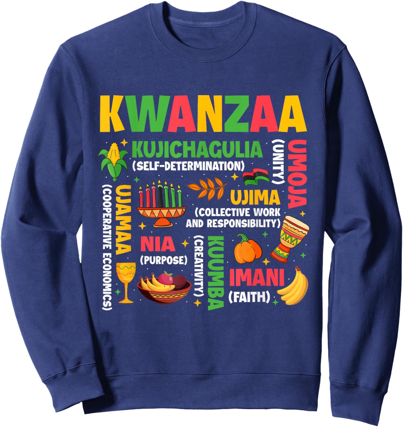 Kwanzaa - African American Heritage Festival Sweatshirt - Sweatshirt | Navy