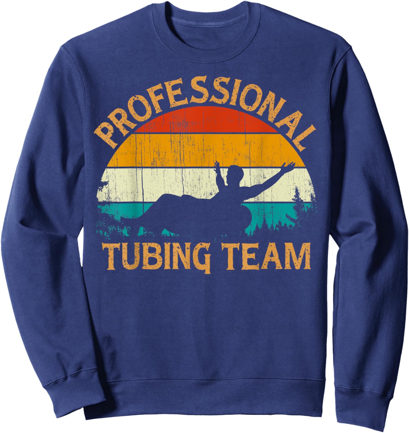 Vintage Retro Style Professional water tubing team boat Sweatshirt - Sweatshirt | Navy