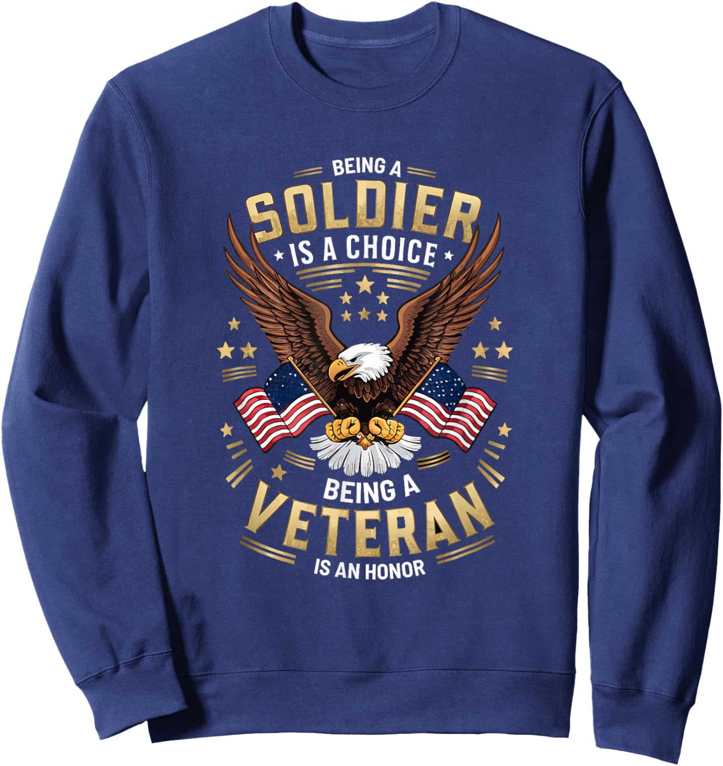 Veteran USA Veterans Day US Army America Veteran Sweatshirt - Sweatshirt | Navy