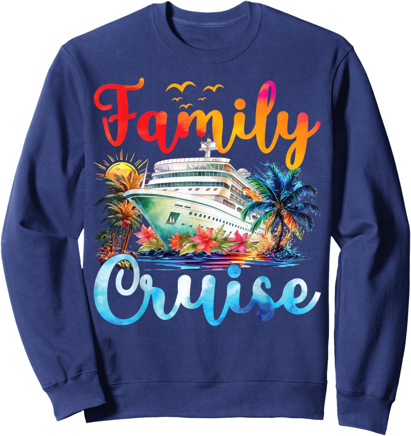 Family Cruise Ship Vacation Trip 2024 Matching Family Cruise Sweatshirt - Sweatshirt | Navy