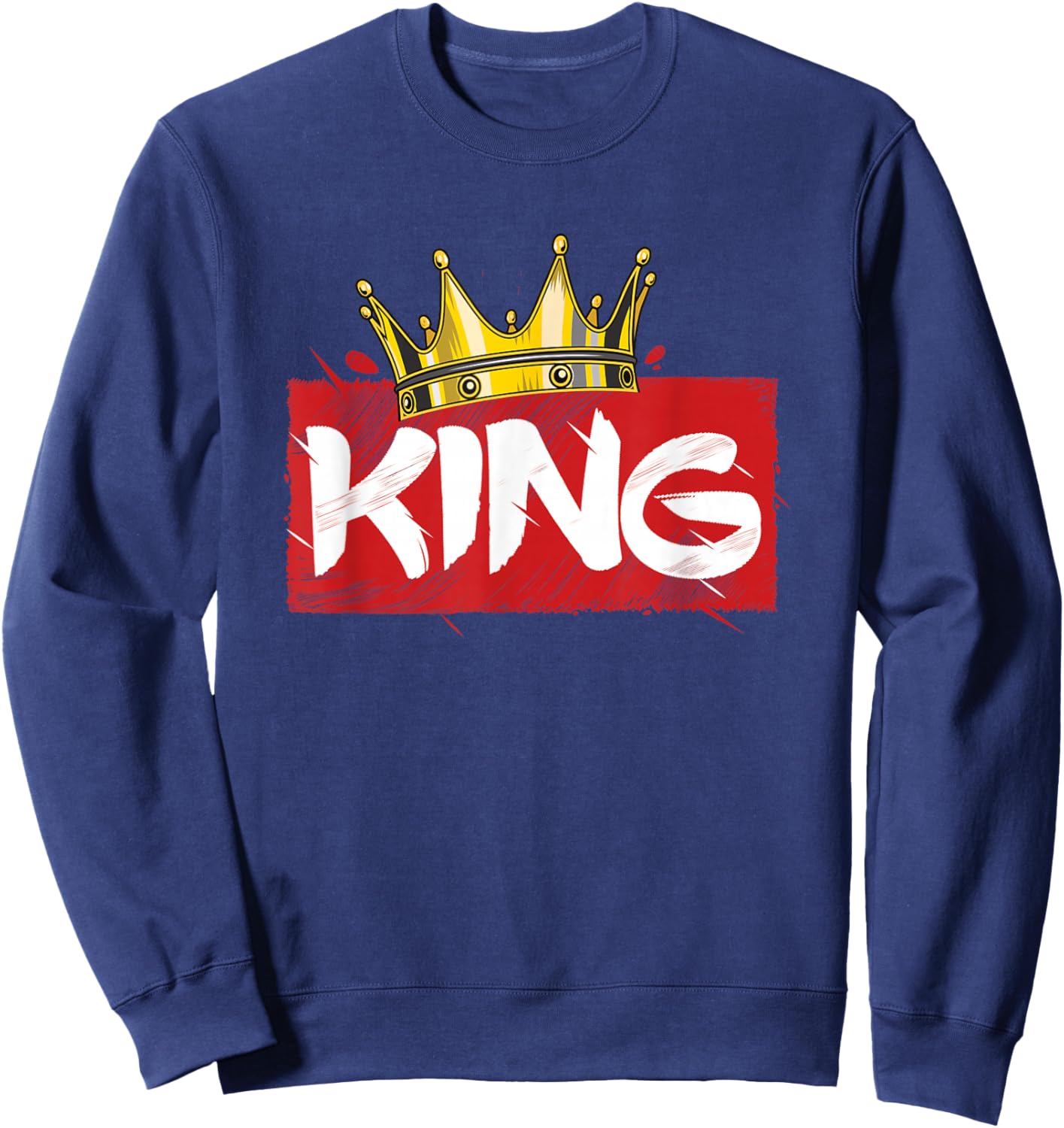 Crown with writing KING Sweatshirt - Sweatshirt | Navy