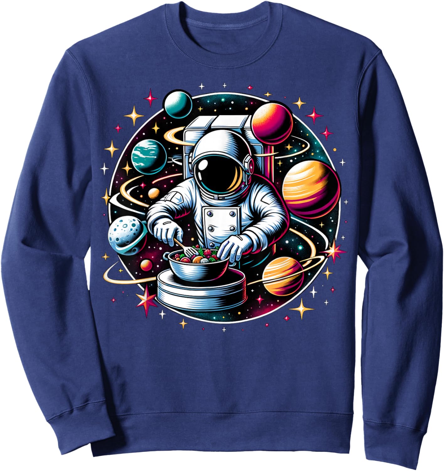 Cool Galaxy Astronaut Chef Sweatshirt - Sweatshirt | Navy