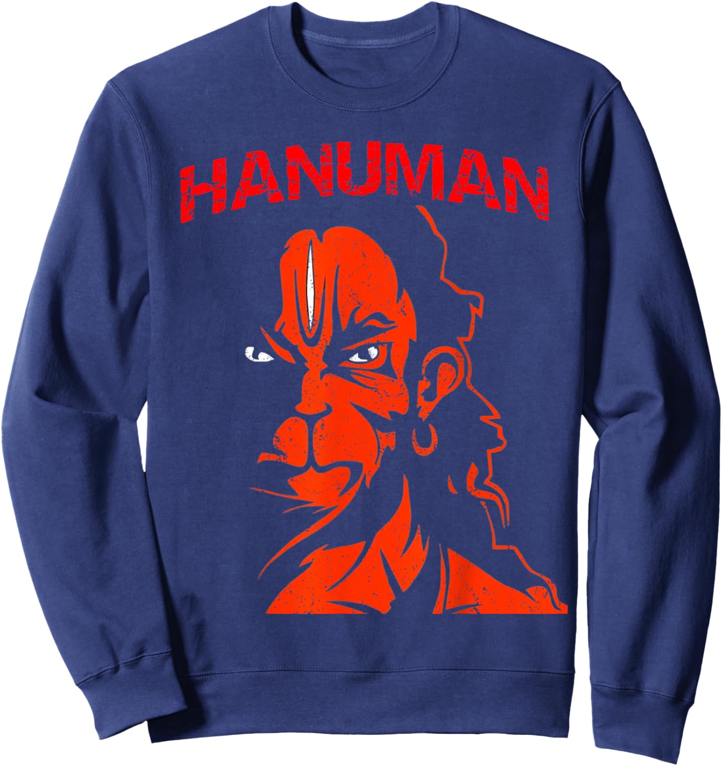 Hanuman Hindu God Hinduism Ramayana King of the Monkeys Sweatshirt - Sweatshirt | Navy