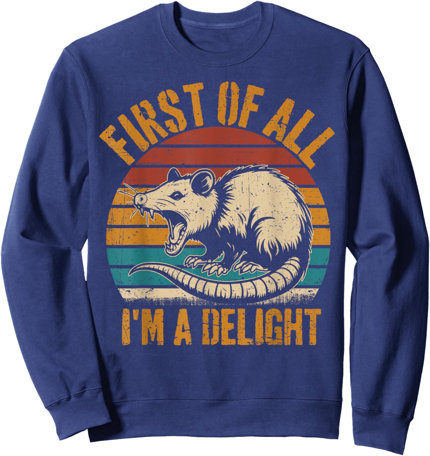 Opossum First Of All Im A Delight Possum Gifts Women Sweatshirt - Sweatshirt | Navy