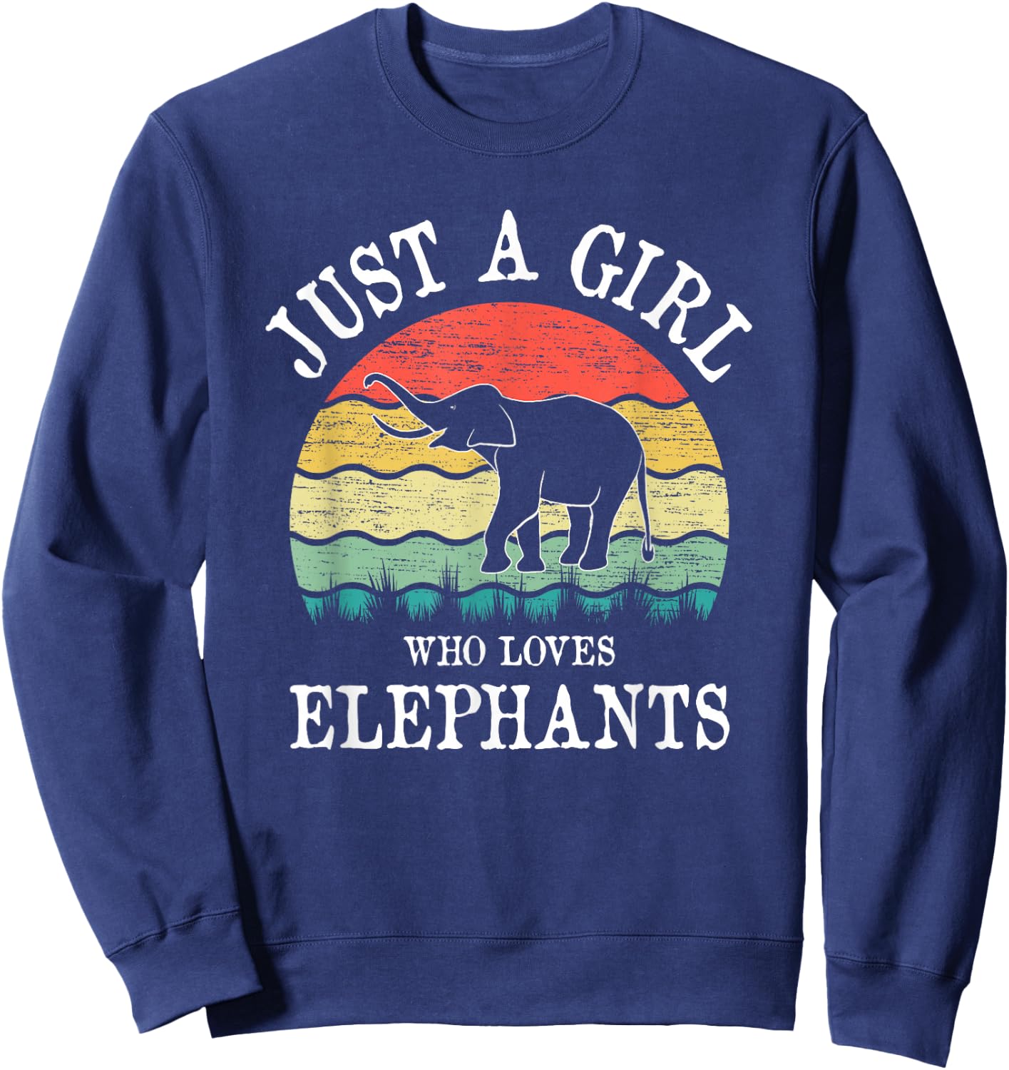 Just A Girl Who Loves Elephants Sweatshirt - Sweatshirt | Navy