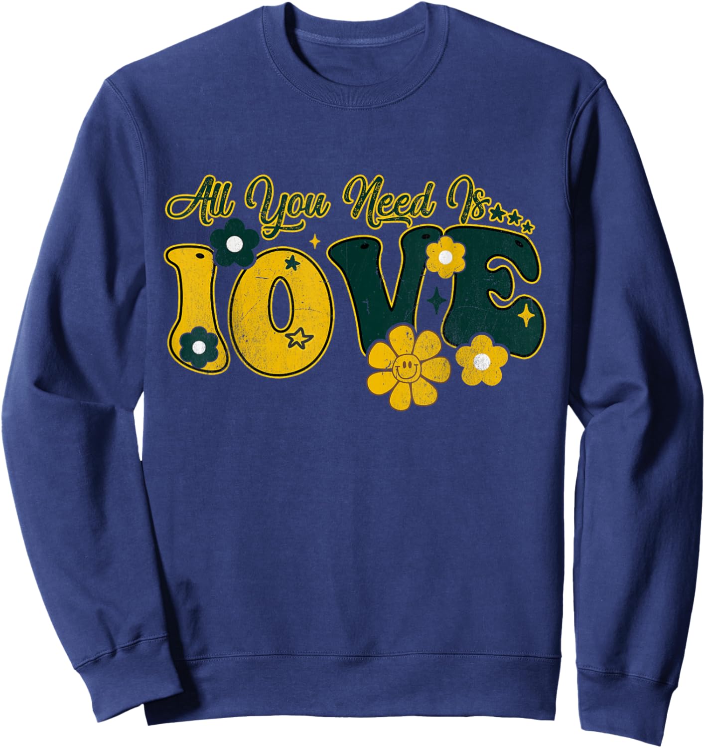 Valentine's Day All You Need Is 10ve Love Funny Men Women Sweatshirt - Sweatshirt | Navy