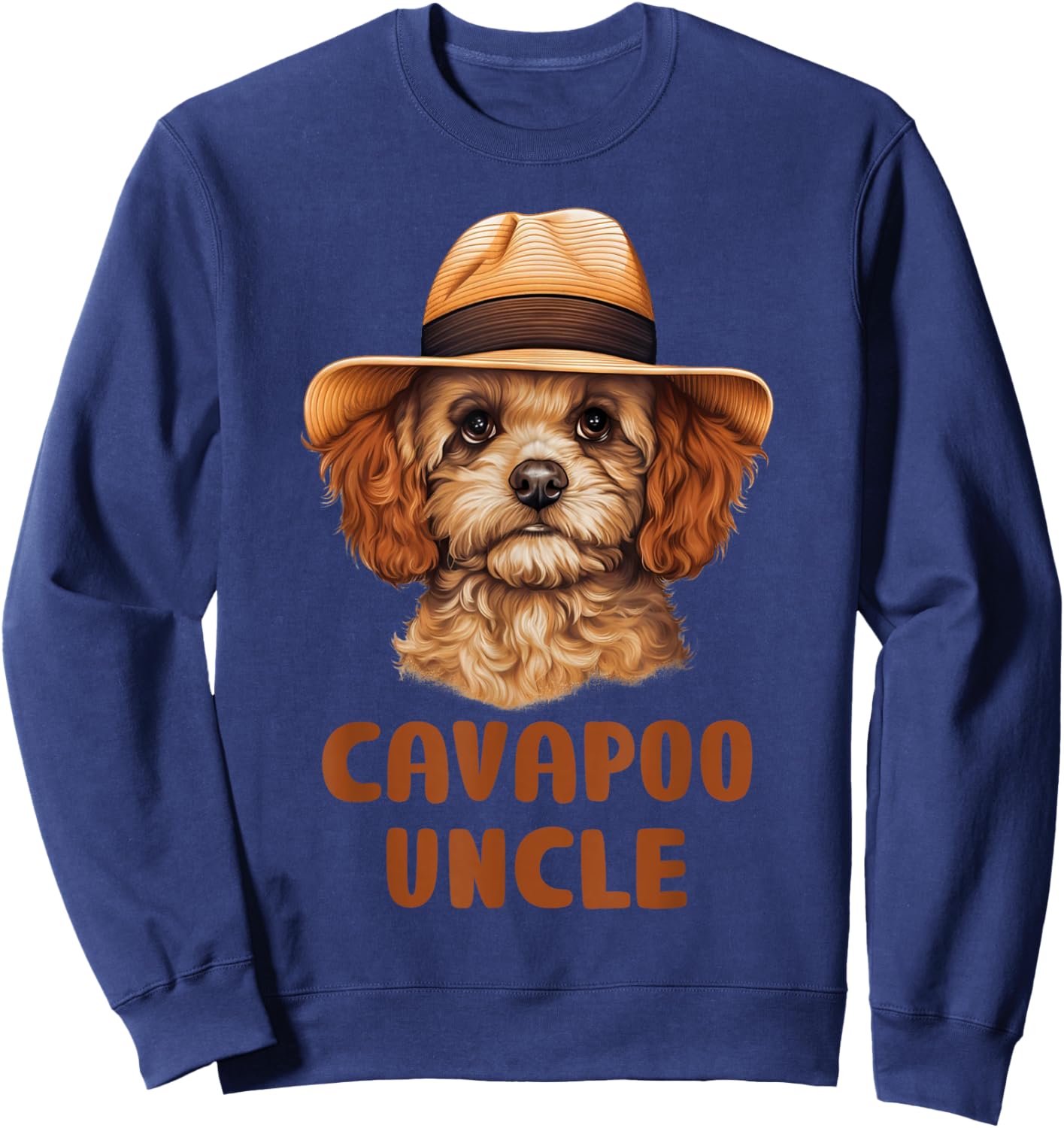 Cute Cavapoo Uncle Dog Lovers Gift Funny Puppy Cavapoo Owner Sweatshirt - Sweatshirt | Navy
