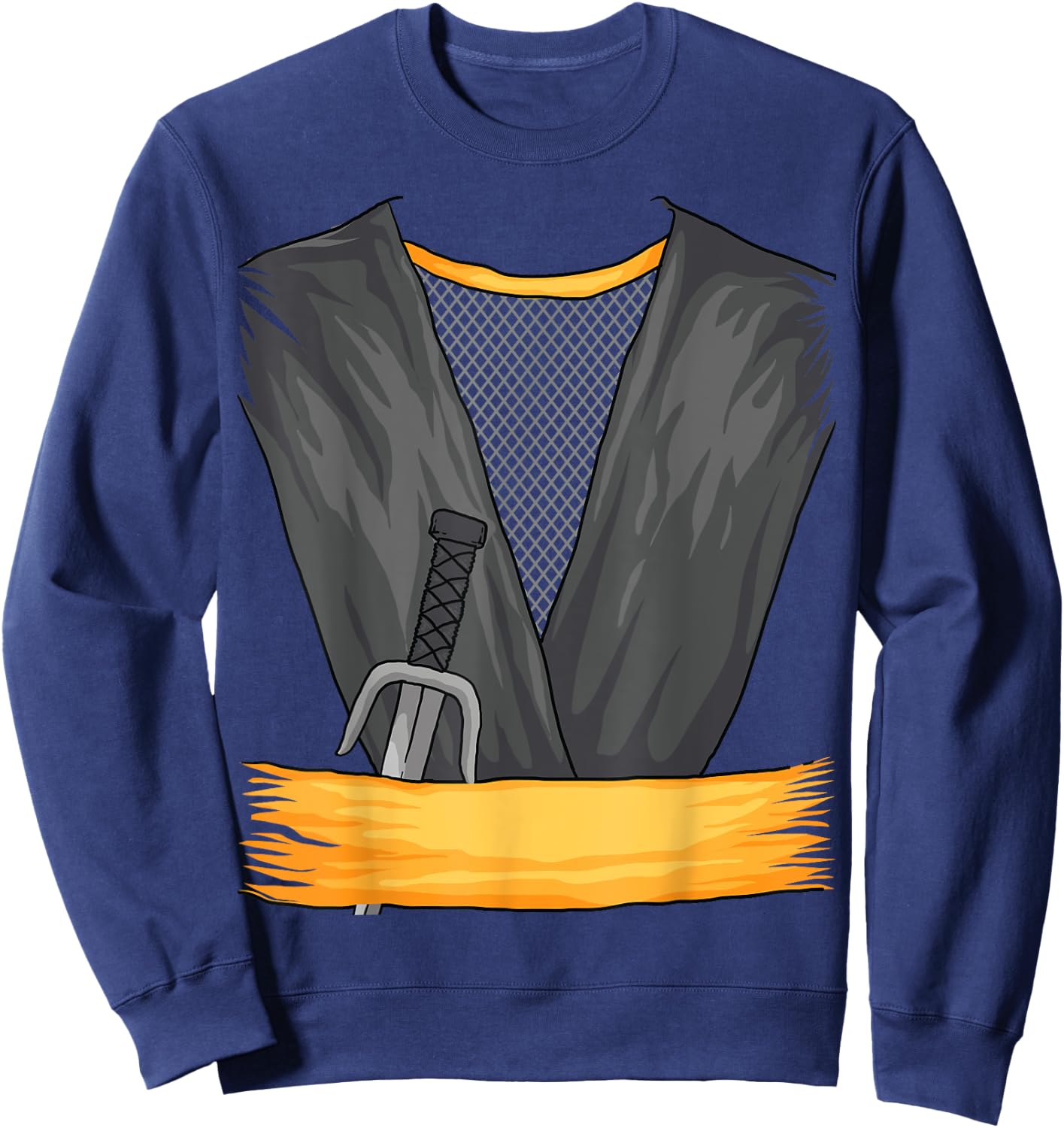 Cool Ninja Uniform | Funny Lazy DIY Halloween Costume Gift Sweatshirt - Sweatshirt | Navy