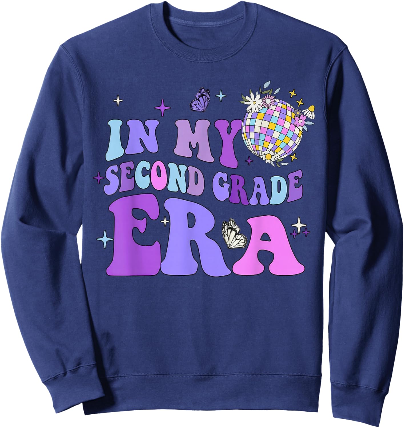 In My Second Grade Era 2nd Grade Back To School Sweatshirt - Sweatshirt | Navy