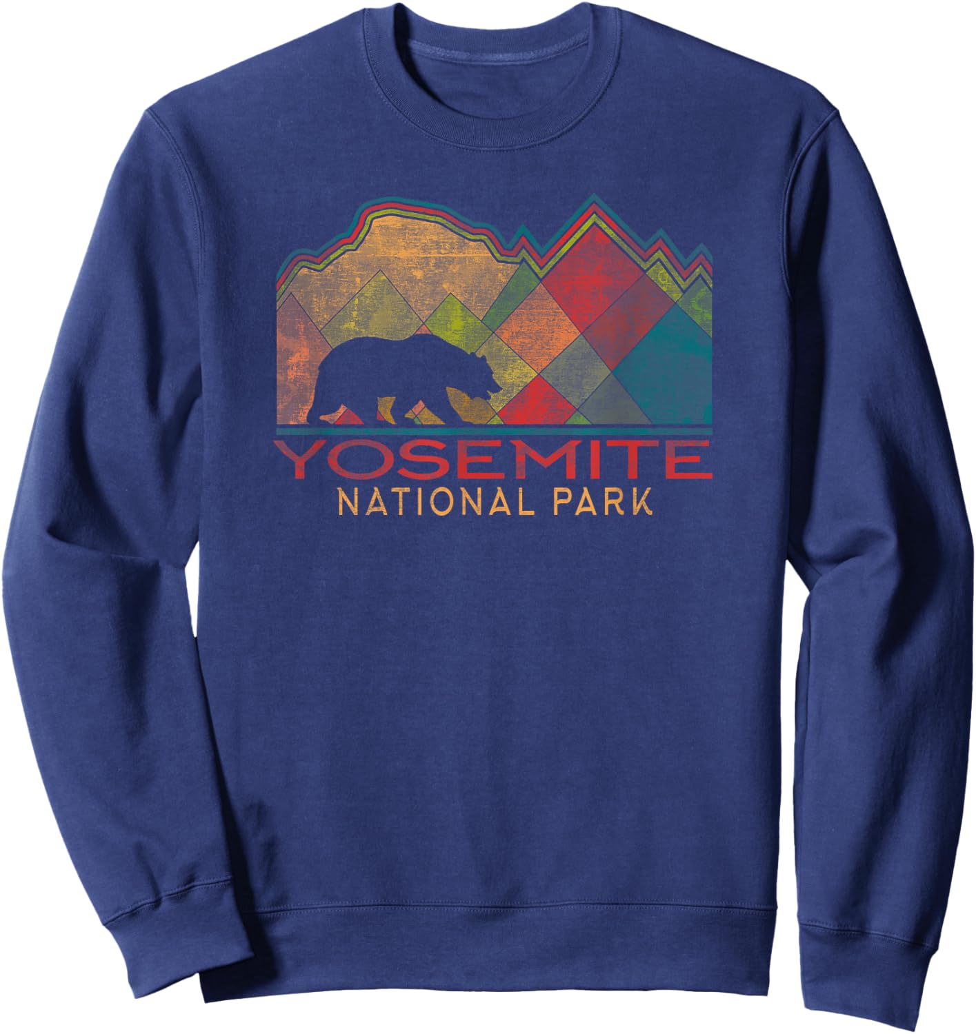 Yosemite National Park Vintage Sweatshirt - Sweatshirt | Navy