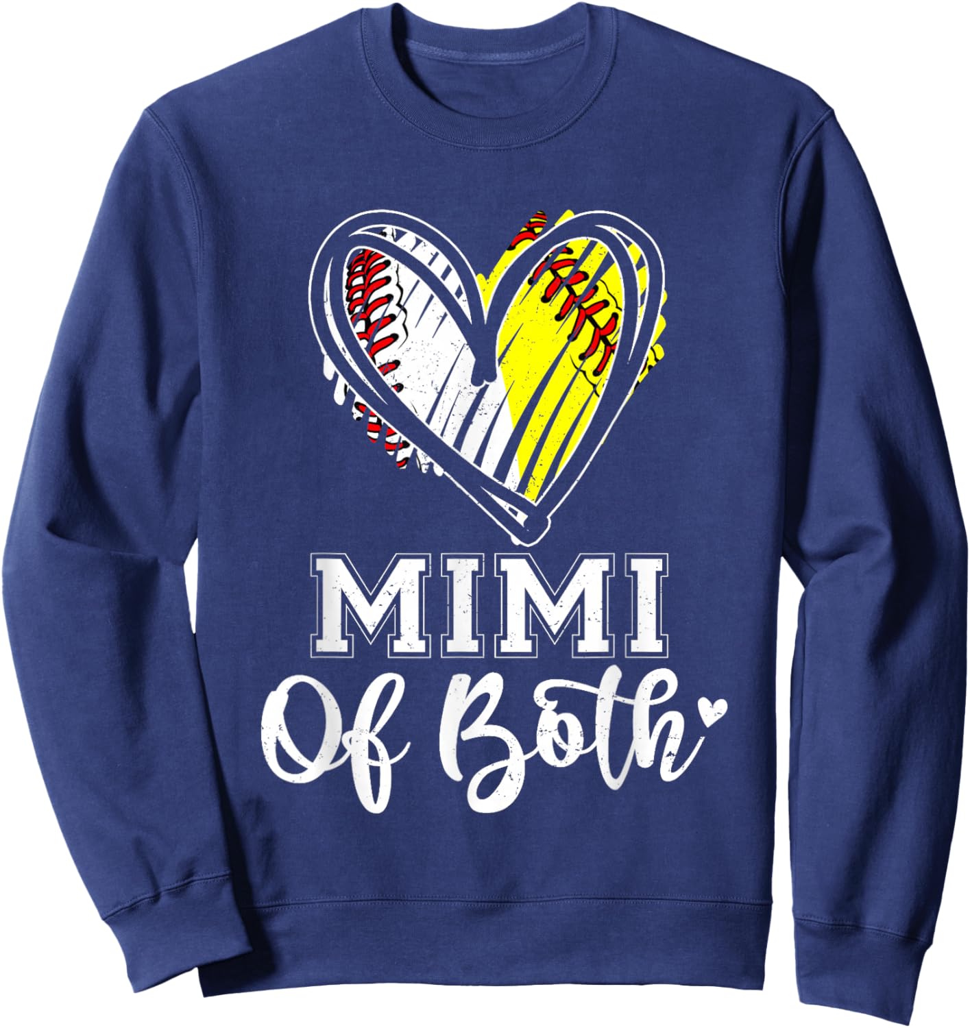 Mimi Of Both Baseball Softball Grandma Mothers Day Sweatshirt - Sweatshirt | Navy