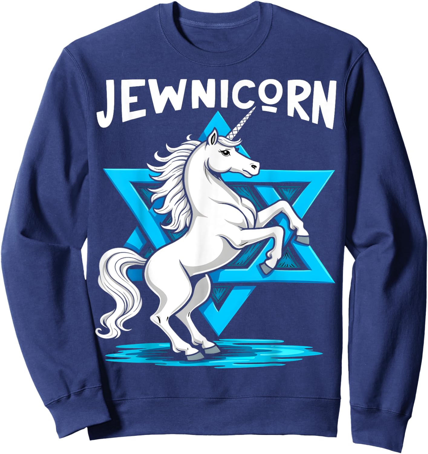 Jewnicorn Funny Jewish Sweatshirt - Sweatshirt | Navy