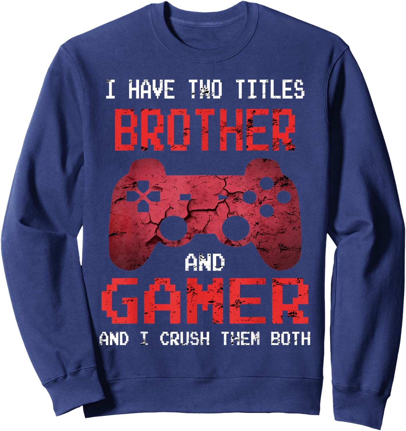 Funny Gamer Vintage Video Games For Boys Brother Son Sweatshirt - Sweatshirt | Navy