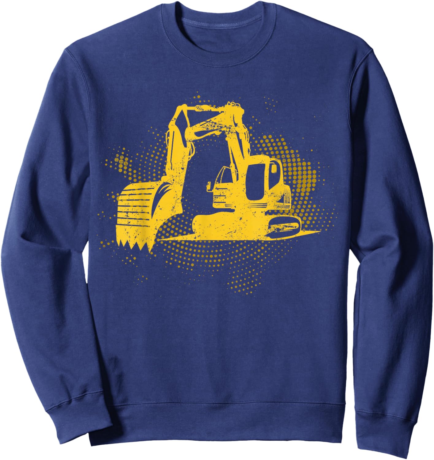 Construction Site Truck Driving Men Boys Gift Excavator Sweatshirt - Sweatshirt | Navy