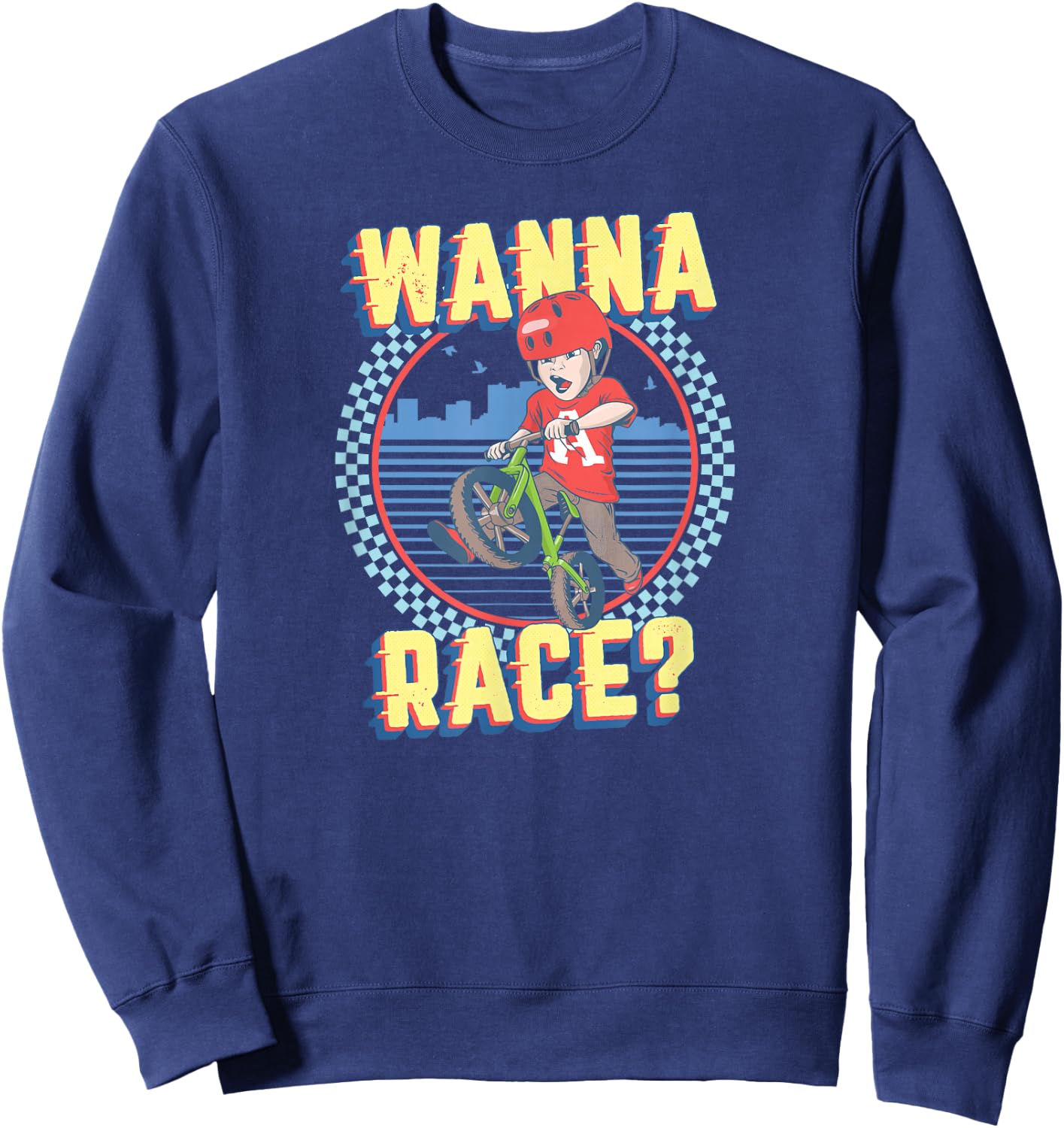 Balance Bike Racing for Two Wheeling Bicycle Ride Racers Sweatshirt - Sweatshirt | Navy
