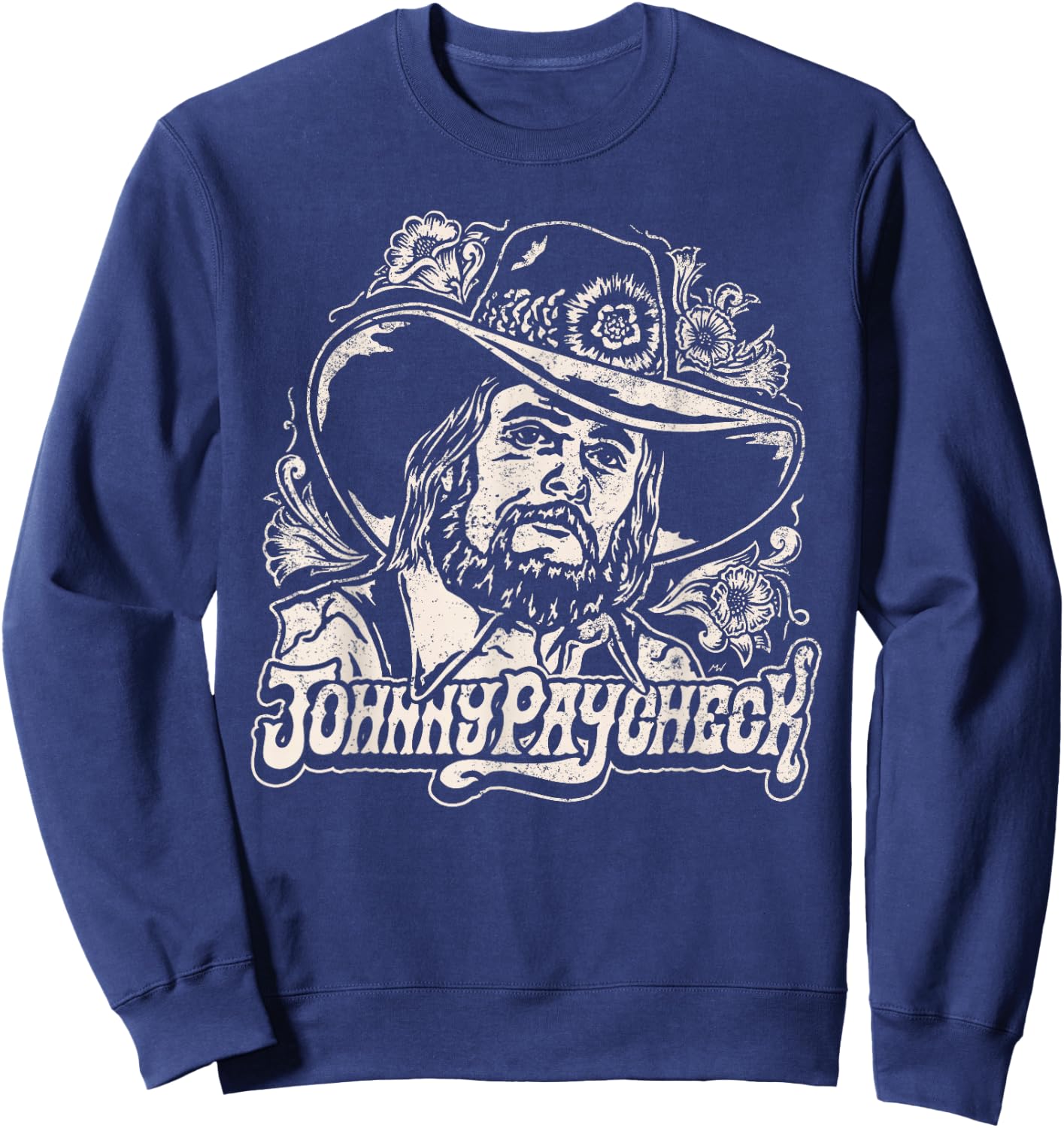 Johnny Paycheck - Portrait - Official Merchandise Sweatshirt - Sweatshirt | Navy