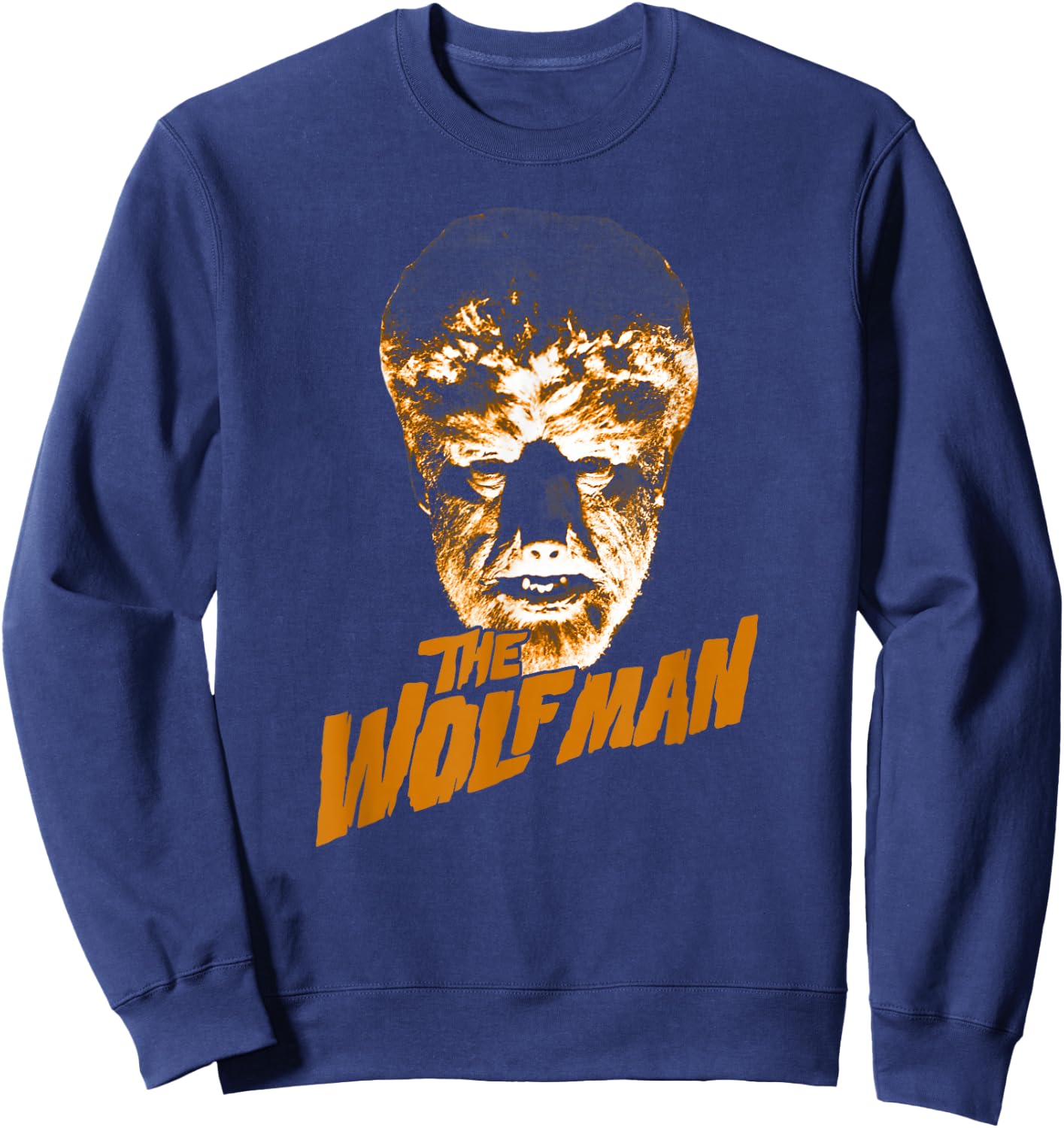 Universal Monsters The Wolf Man Dark Portrait Sweatshirt - Sweatshirt | Navy