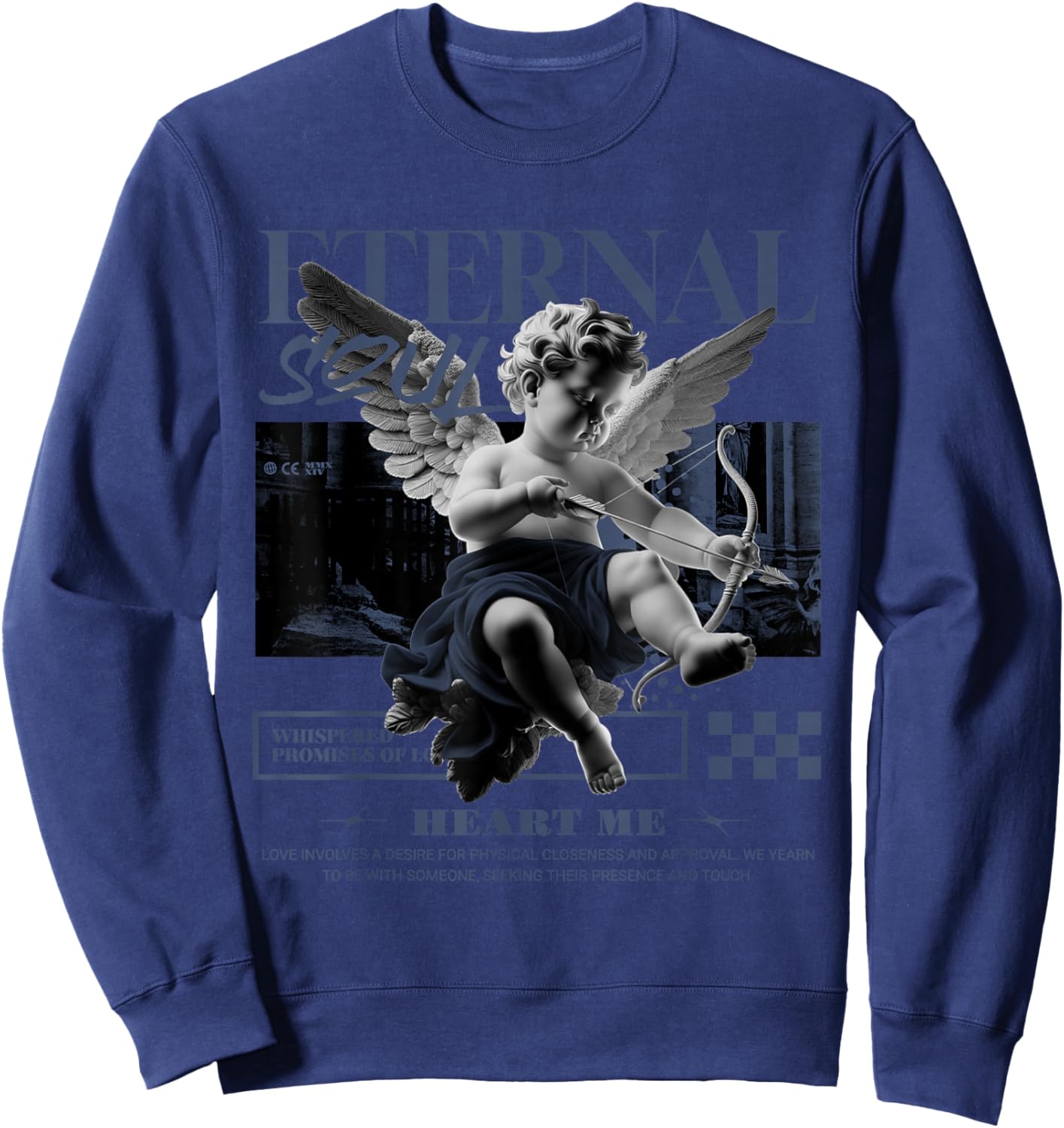 Eternal Angel Low Diffused Blue 11s Matching Men Women Sweatshirt - Sweatshirt | Navy
