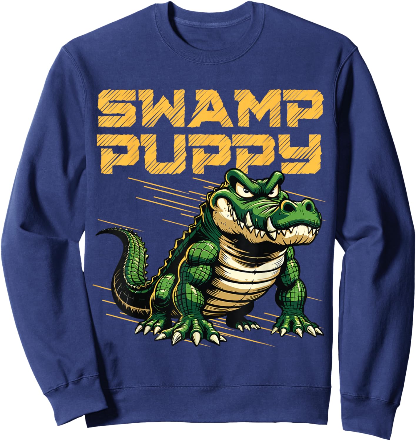 Swamp Puppy, Angry Alligator, Swamp Puppy Sweatshirt - Sweatshirt | Navy