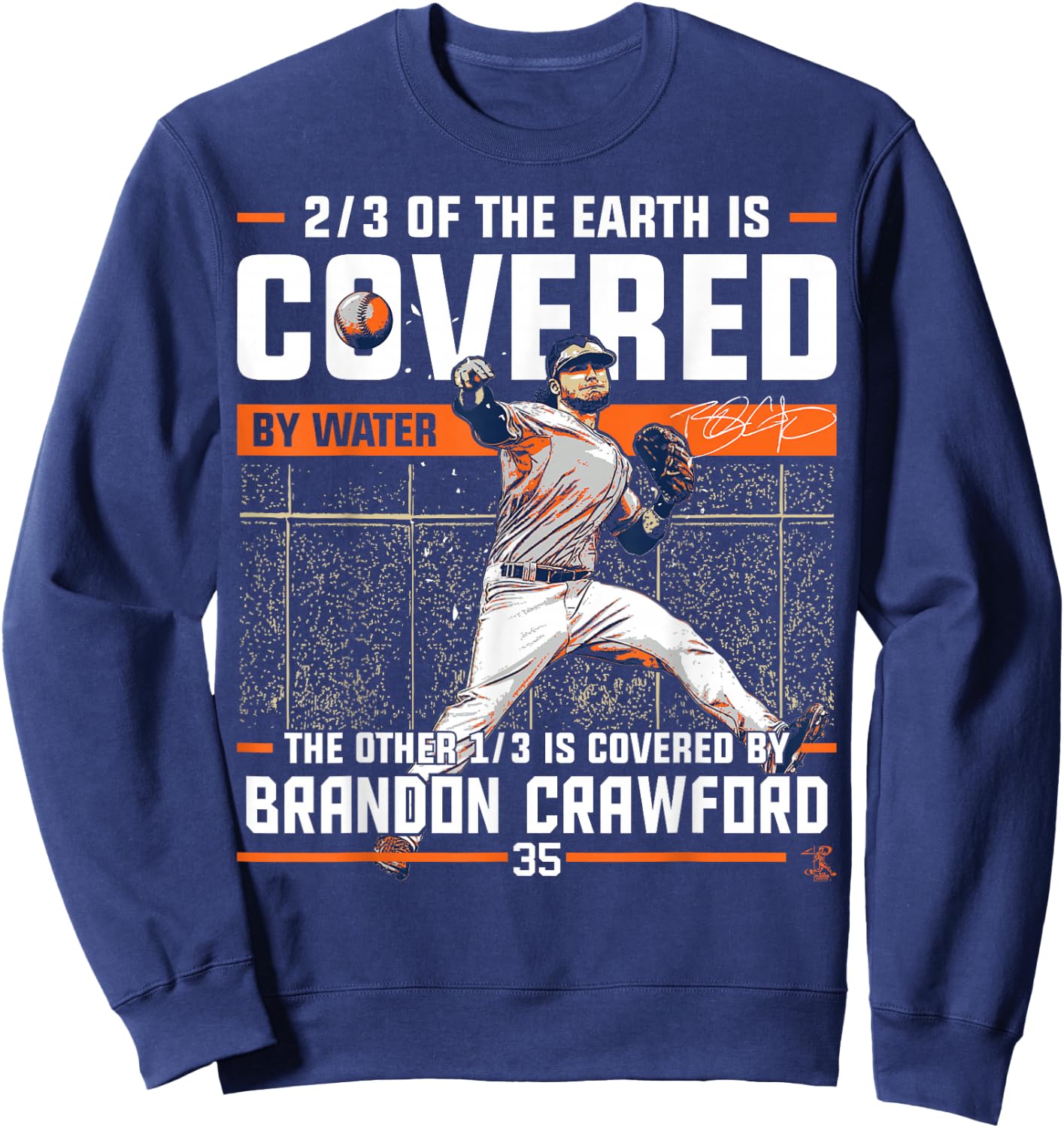 Brandon Crawford Covered By - Apparel Sweatshirt - Sweatshirt | Navy
