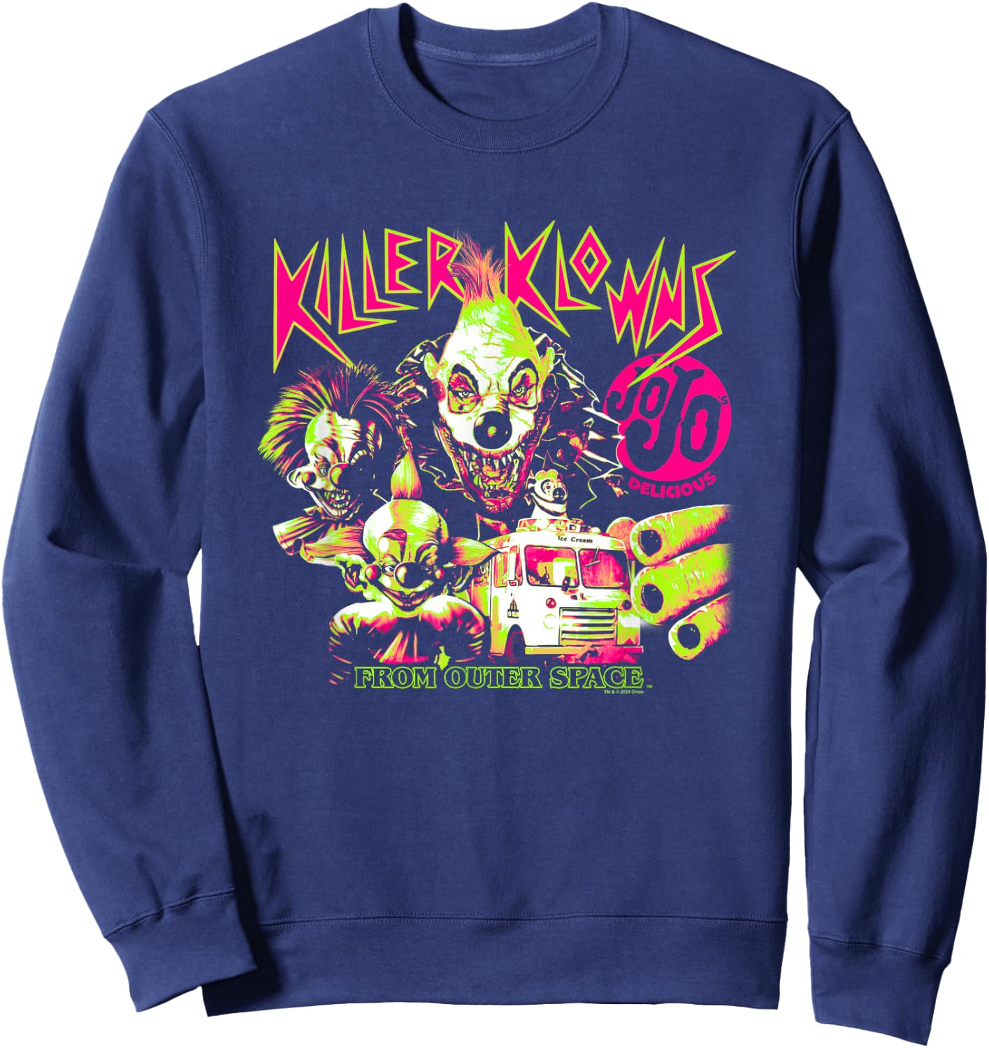 Killer Klowns from Outer Space JoJo Delicious Neon Poster Sweatshirt - Sweatshirt | Navy