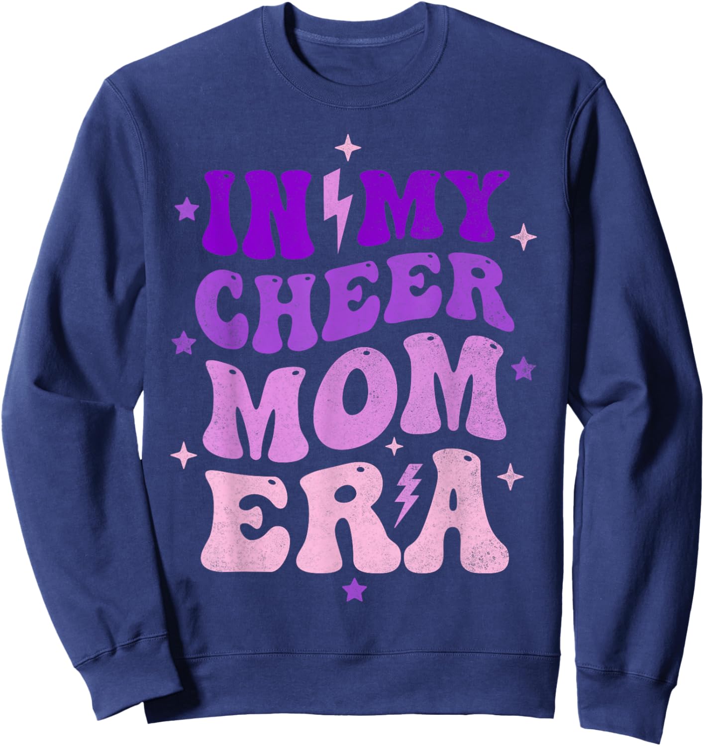 Trendy In My Cheer Mom Era Cheerleading Cheer Mama Sweatshirt - Sweatshirt | Navy