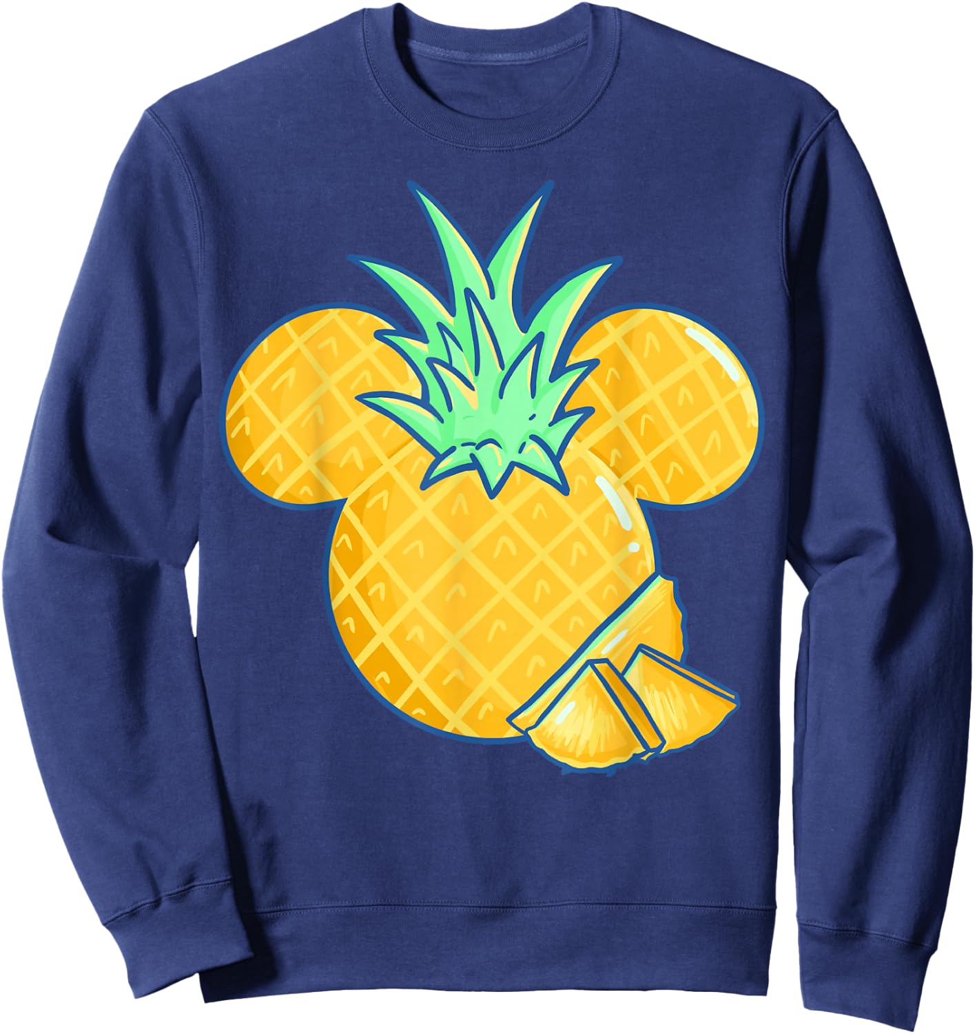 Disney Mickey & Friends Mickey Pineapple Logo Small Sweatshirt - Sweatshirt | Navy