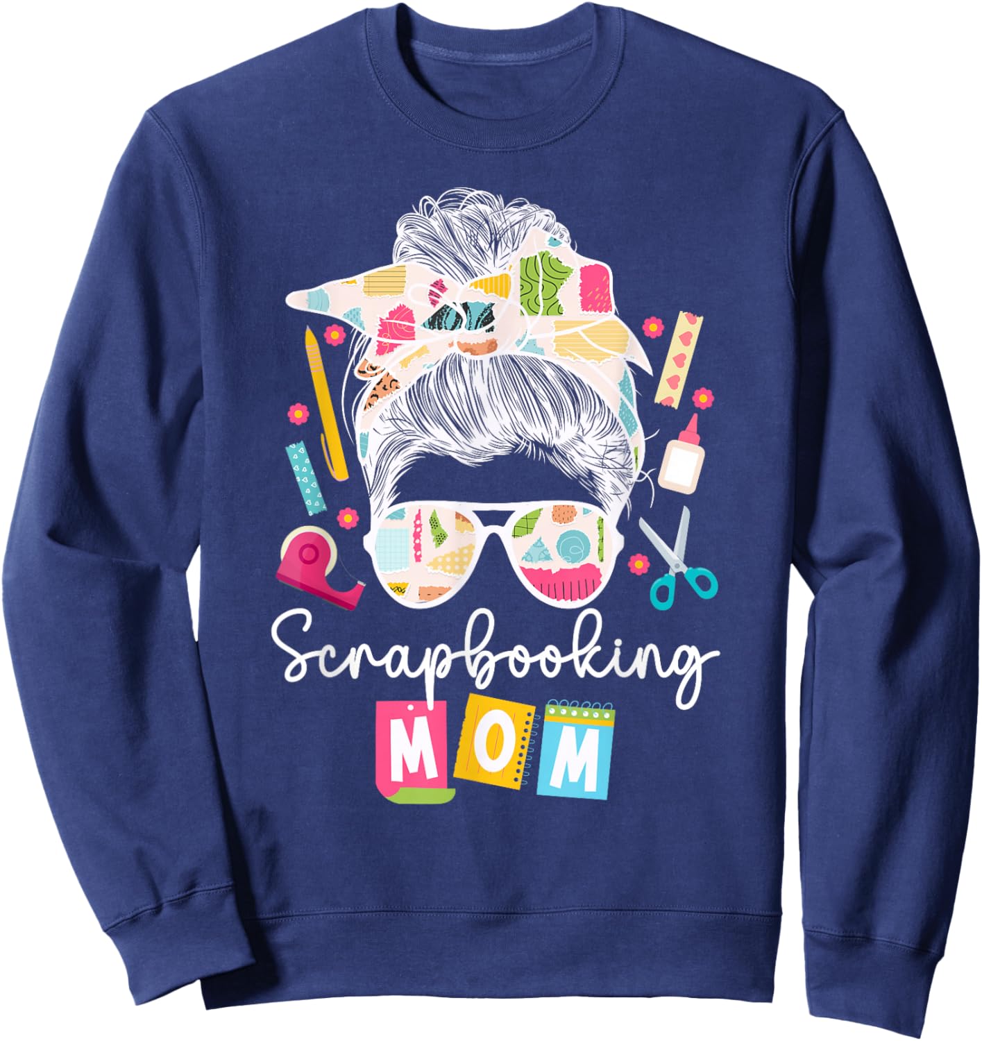 Crafting Lover Women Scrapbooking Gift Supplies Scrapbooking Mom Scrapbooking Sweatshirt - Sweatshirt | Navy