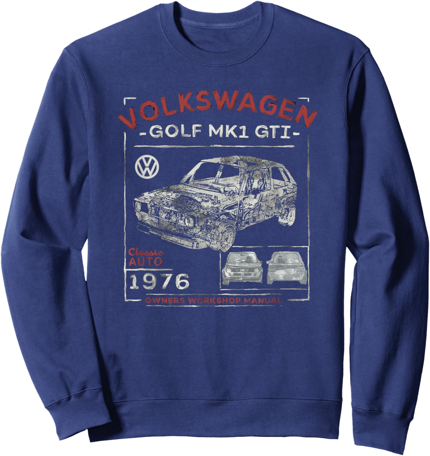 Volkswagen Golf MK1 GTI Owners Workshop Manual Sweatshirt - Sweatshirt | Navy